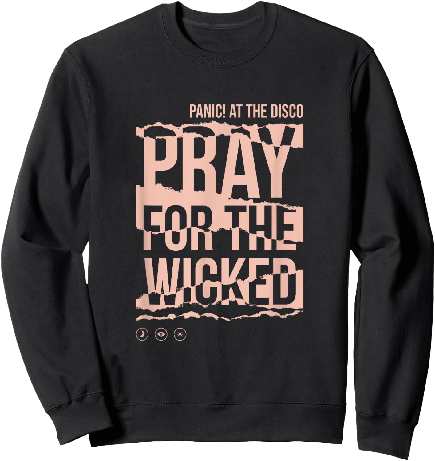 Panic! At The Disco - Ripped Name Sweatshirt - Sweatshirt | Black