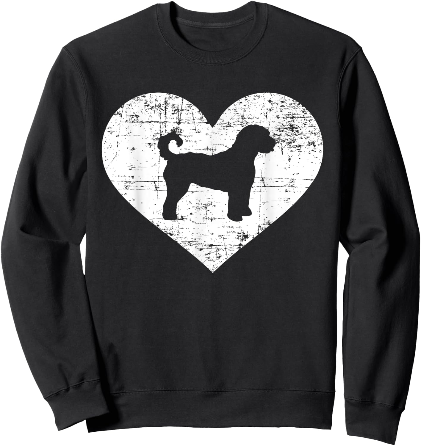 Labradoodle heart Sweatshirt - Sweatshirt | Black