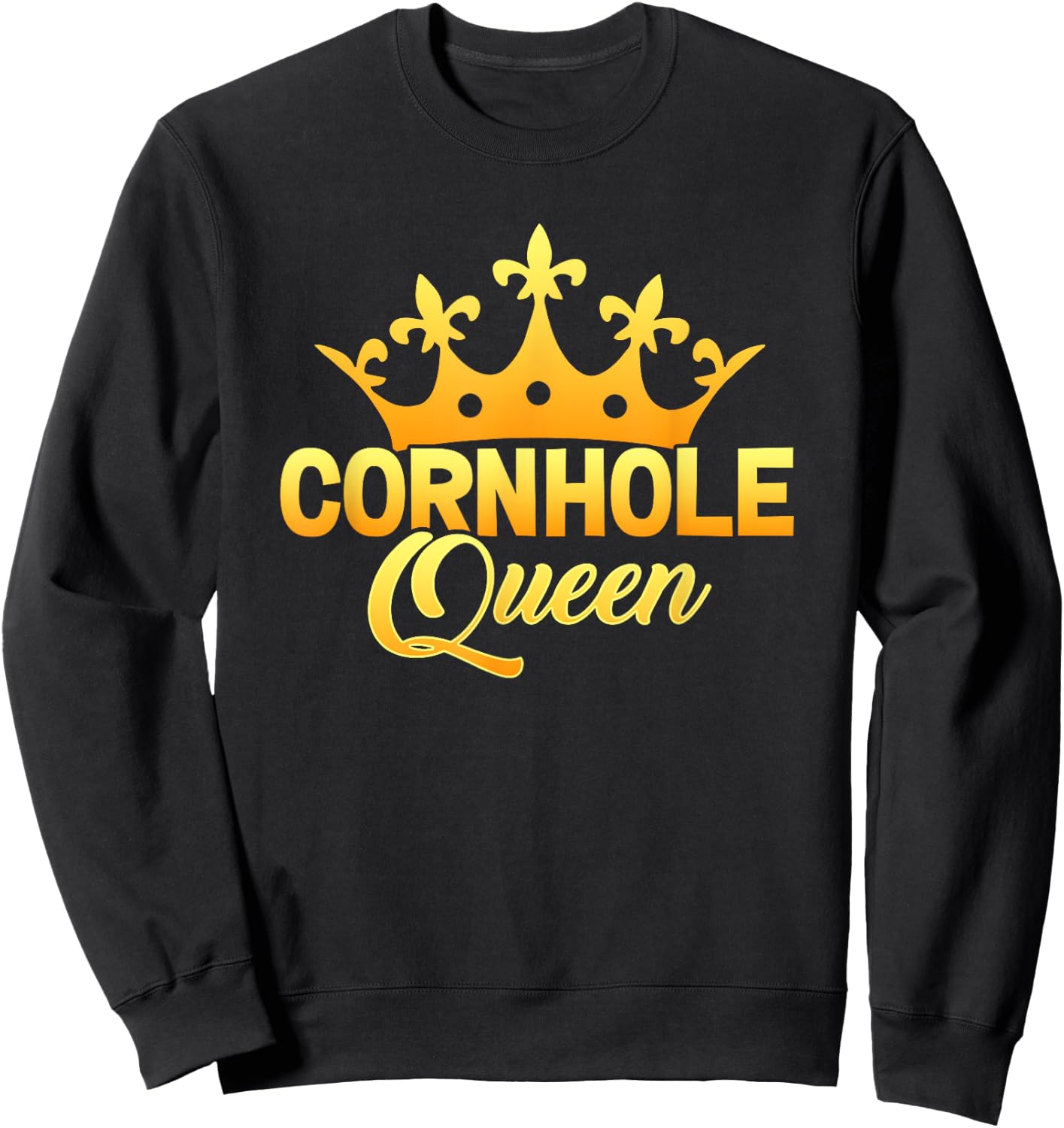 Cornhole Queen Gift Bean Bag Player Bags Shucking Corn Hole Sweatshirt - Sweatshirt | Black
