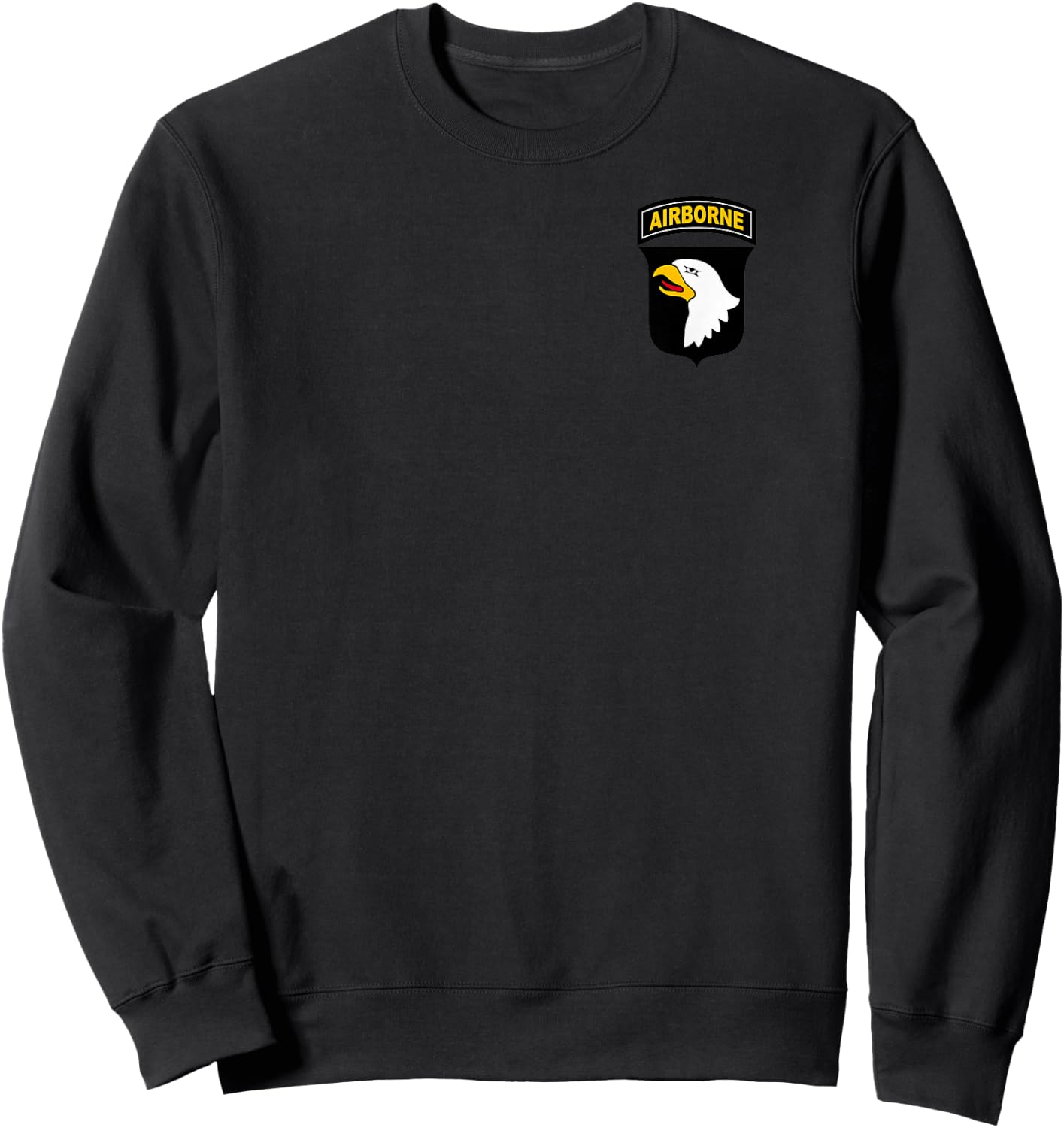 101st Airborne Division Patch - Air Assault - Paratrooper Sweatshirt - Sweatshirt | Black