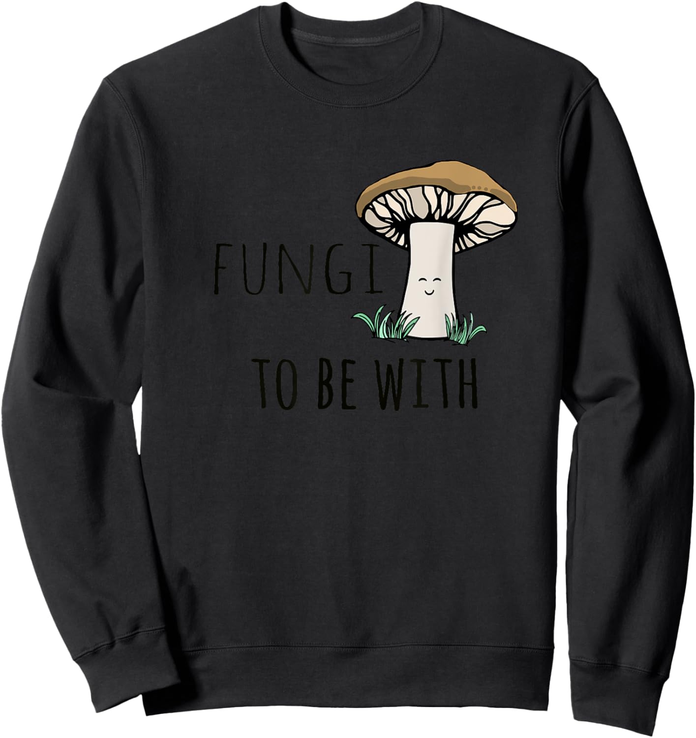 Moonlight Makers Women's Funny Mushroom , Grey, Small Sweatshirt - Sweatshirt | Black