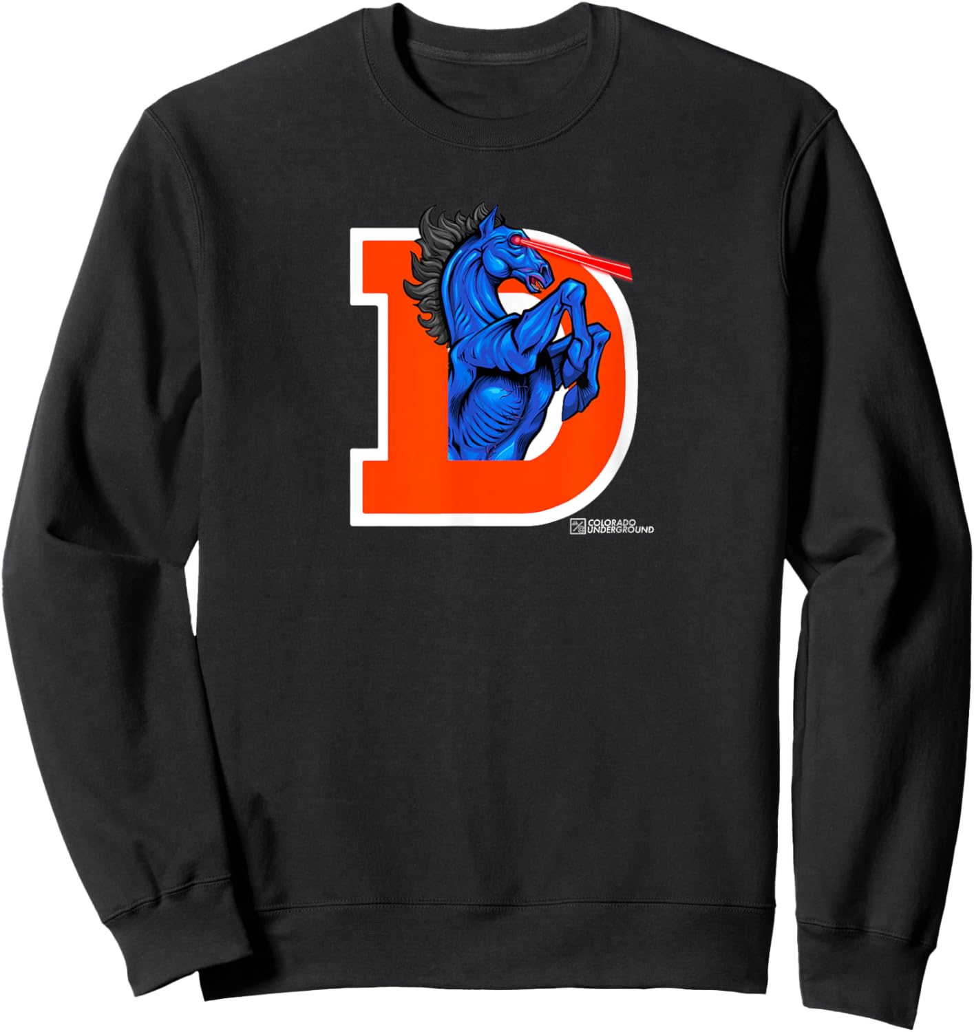 Colorado Legendary Blucifer, Demon Horse at Denver Airport Sweatshirt - Sweatshirt | Black