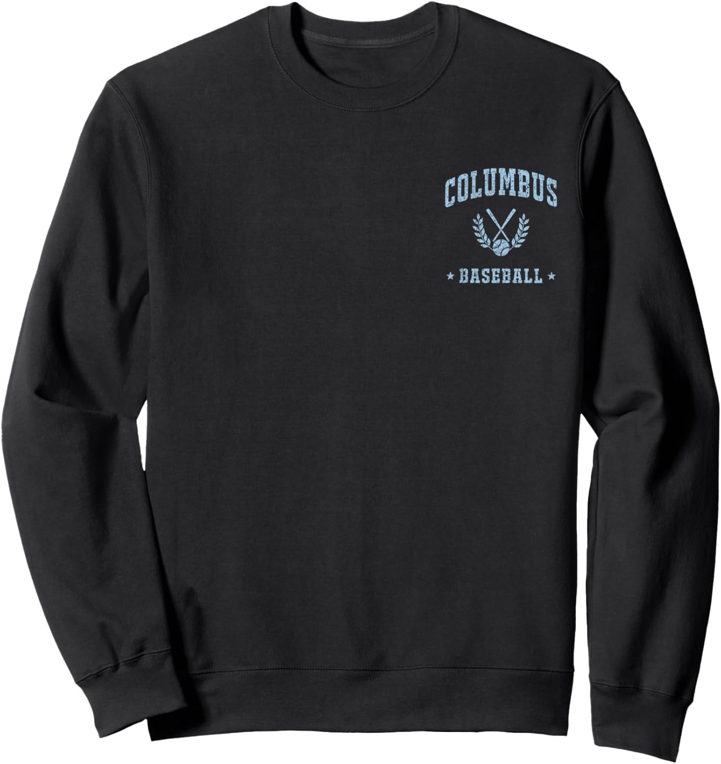 Columbus Baseball Vintage Gameday Retro Baseball Lover Sweatshirt - Sweatshirt | Black