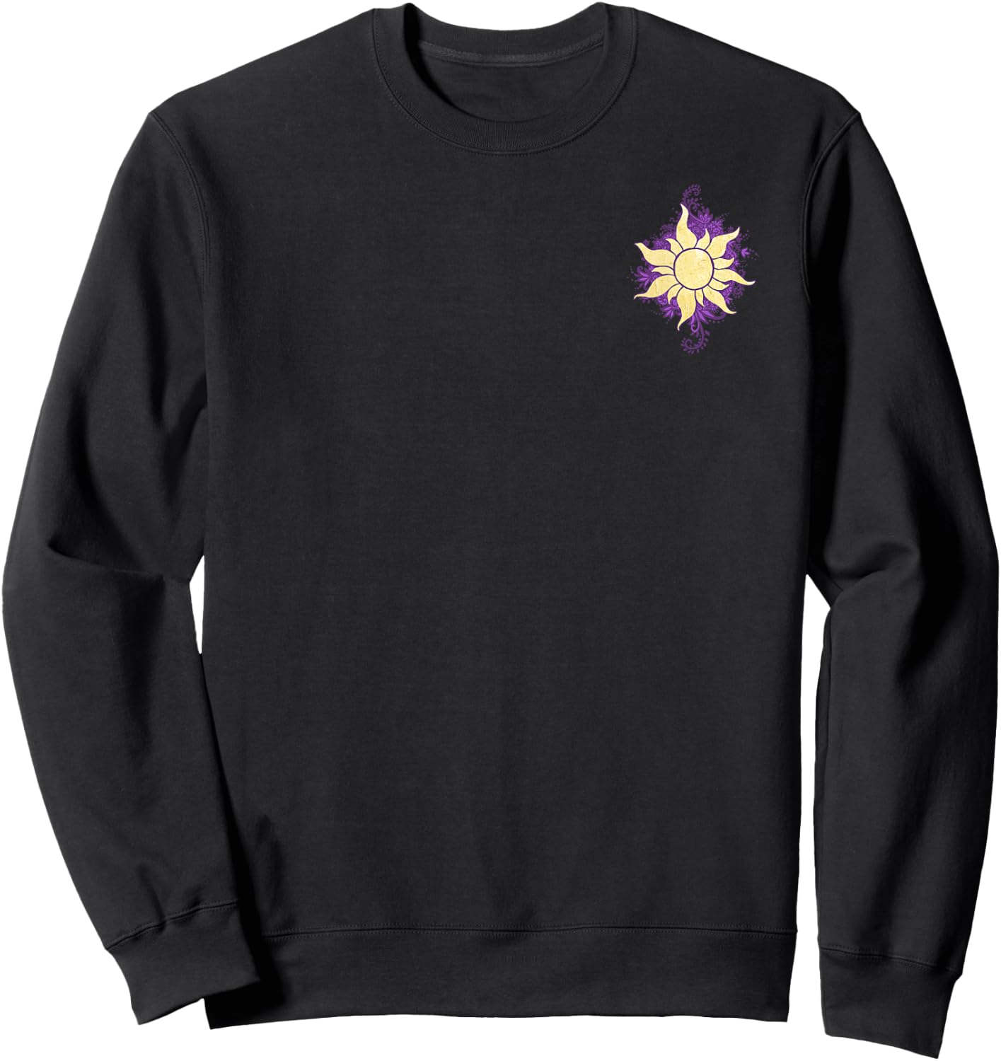 Disney Tangled Gold Sun Doodle Pendant Graphic Sweatshirt - Sweatshirt | Black