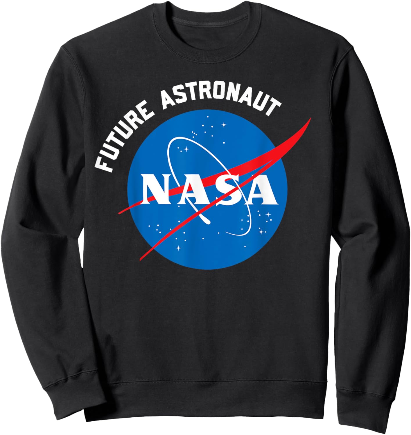 NASA Future Astronaut Space Kids Boys Girls Young Children Sweatshirt - Sweatshirt | Black