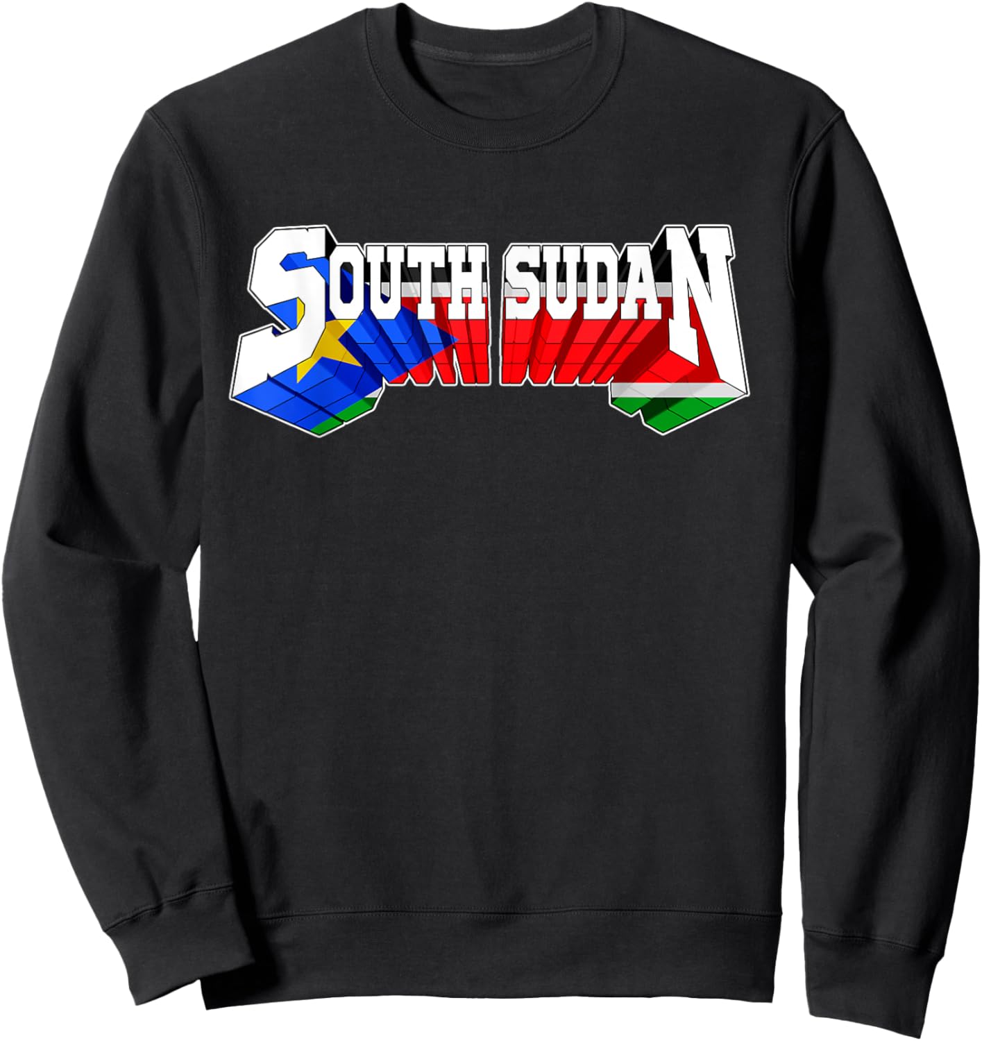 Proud South Sudan Flag South Sudanese Sweatshirt - Sweatshirt | Black