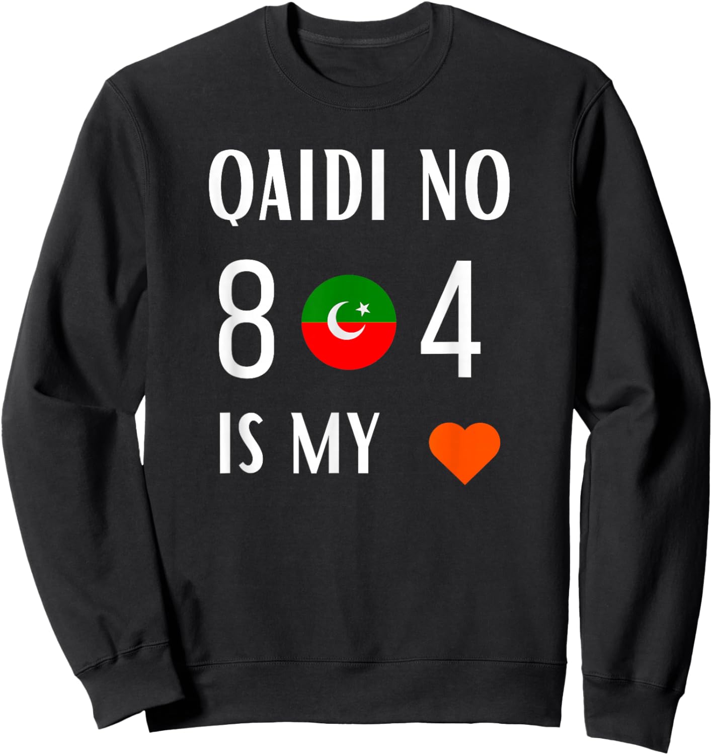 Imran Khan Number Qaidi No 804 is Our Love Pti Supporter Sweatshirt - Sweatshirt | Black