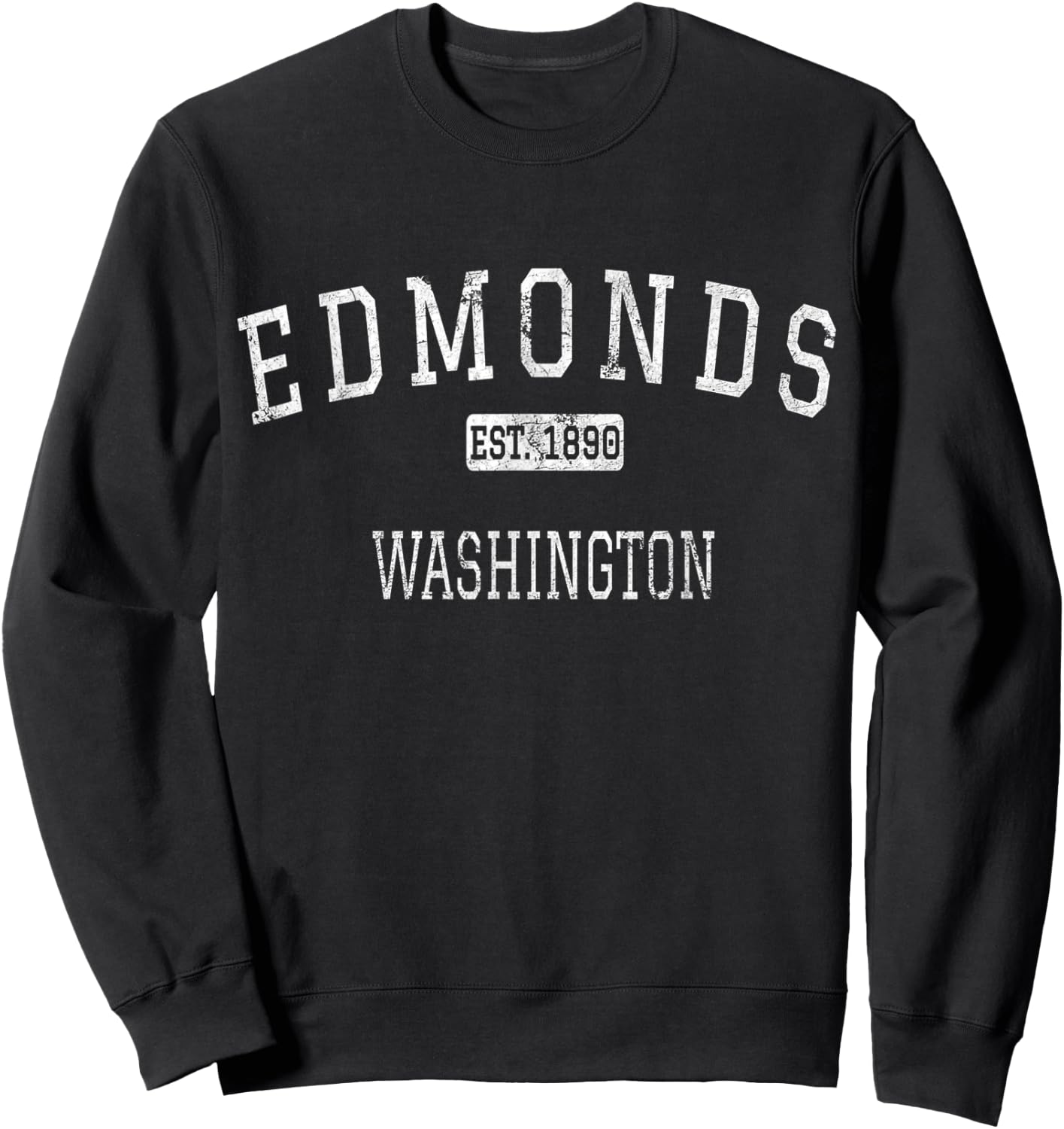 Edmonds Washington WA Vintage Sweatshirt - Sweatshirt | Black
