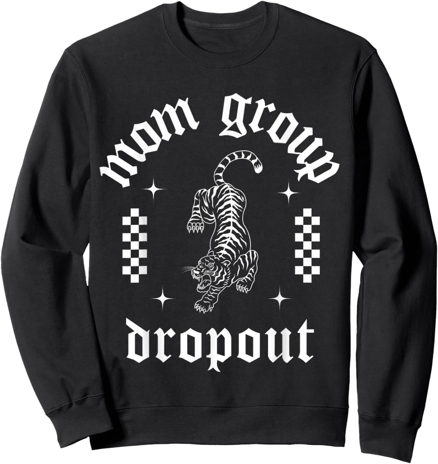 Mom Group Dropout Funny Mama Grunge Punk Cool Tattoo Sweatshirt - Sweatshirt | Black