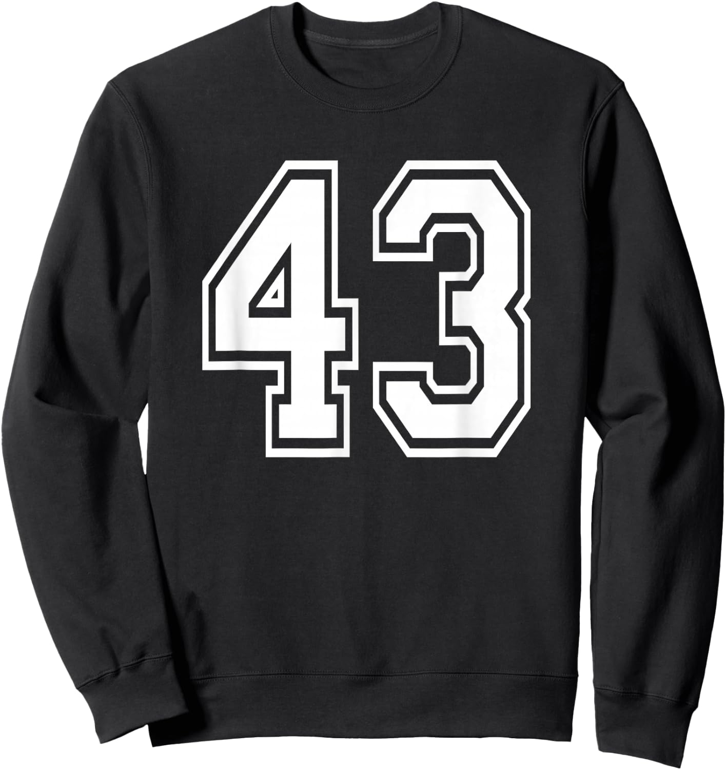 Number 43 43rd Birthday Gift Player Team Numbered Jersey Sweatshirt - Sweatshirt | Black