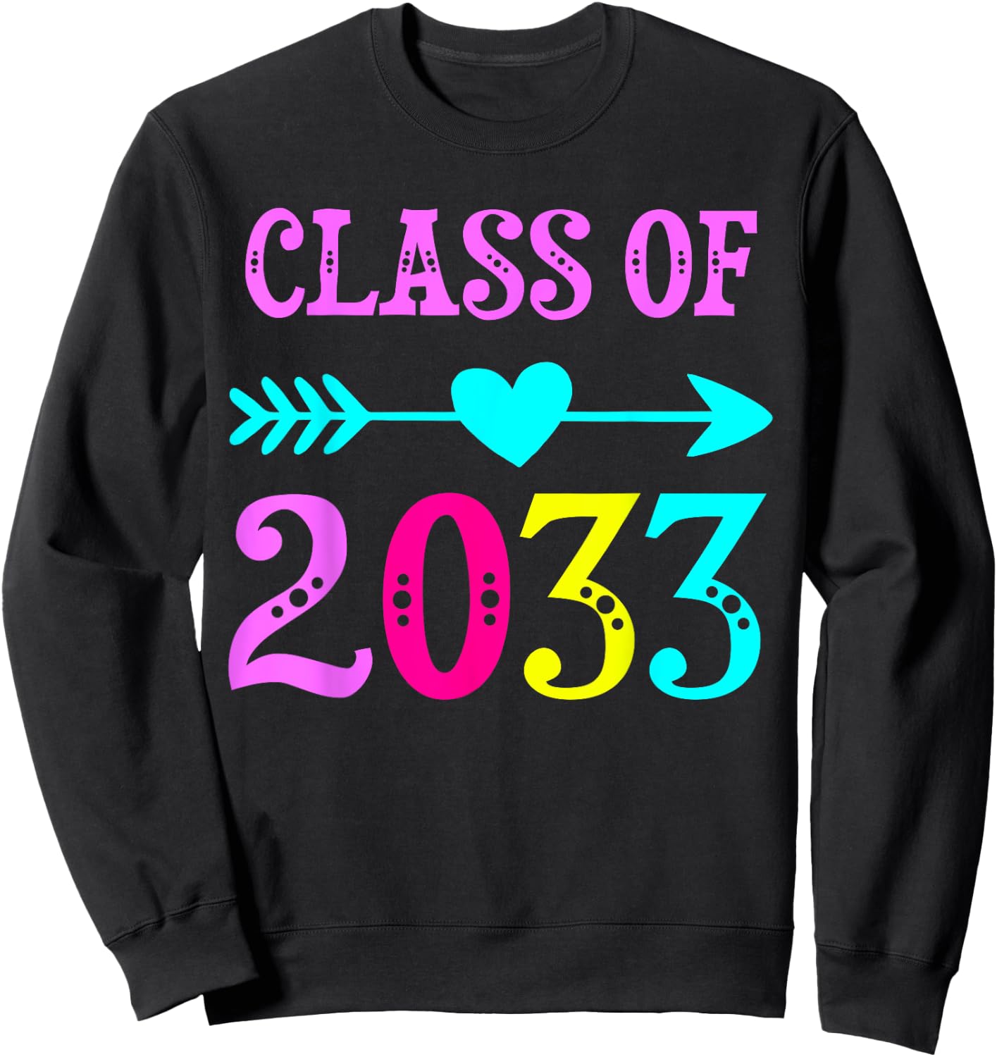 Class Of 2033 Grow With Me T Shirt For Teachers Students Women Kids Sweatshirt - Sweatshirt | Black