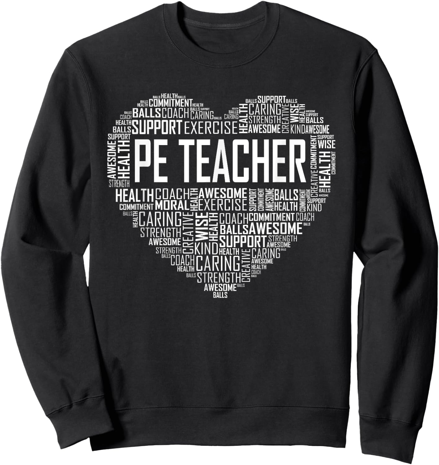 PE Physical Education Teacher P.E.Appreciation Gift Coach Sweatshirt - Sweatshirt | Black