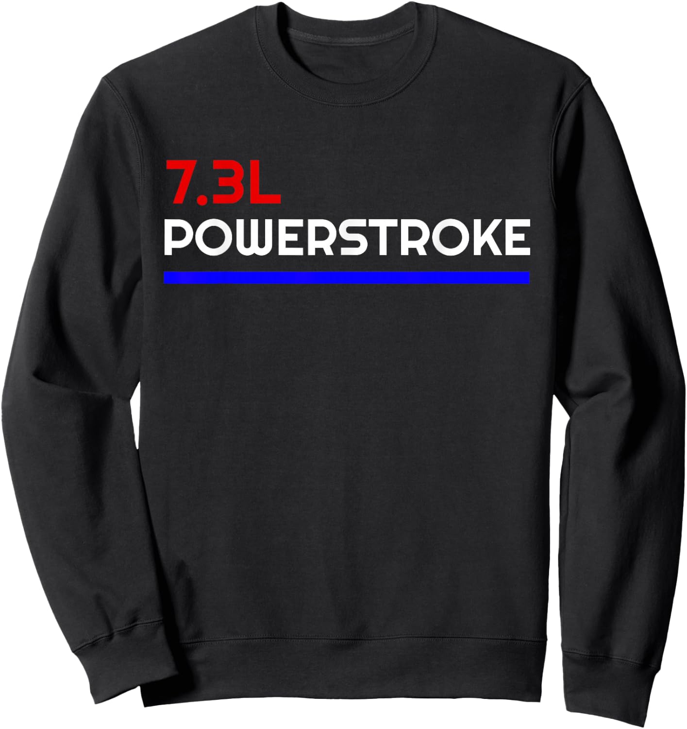 Diesel Burning Engine Truck Driver Mean Machine 7.3L Powerstroke Black Modern Casual Short Sleeve Small Sweatshirt - Sweatshirt | Black