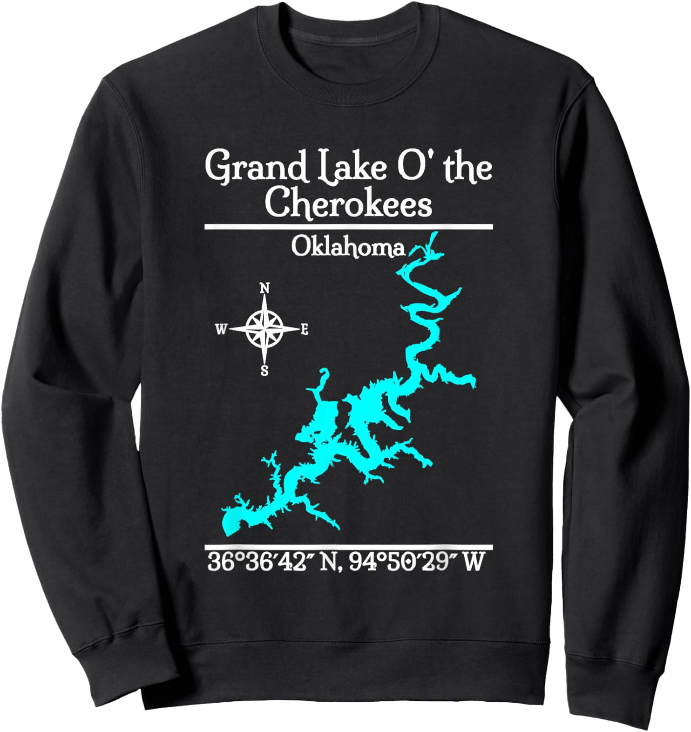 Grand Lake of the Cherokees - Oklahoma Sweatshirt - Sweatshirt | Black