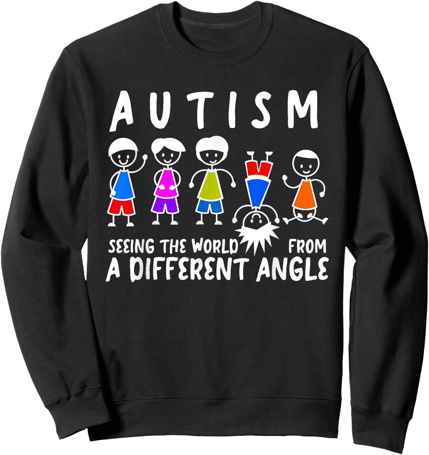 Seeing the World From a Different Angle Autism Awareness Sweatshirt - Sweatshirt | Black