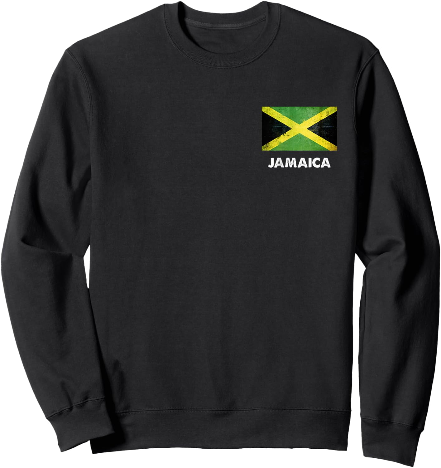 Jamaica Flag Jersey | Jamaican Sweatshirt - Sweatshirt | Black