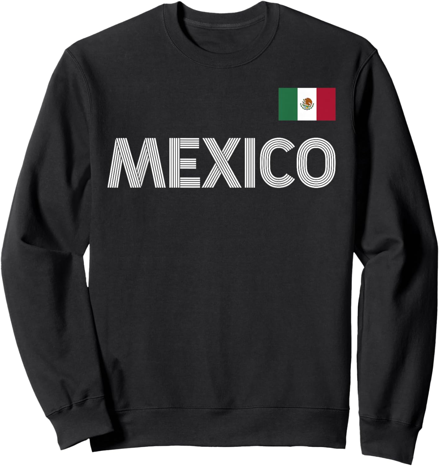 Mexico Vintage Mexican Flag Pride Hat Jersey Sweatshirt - Sweatshirt | Black