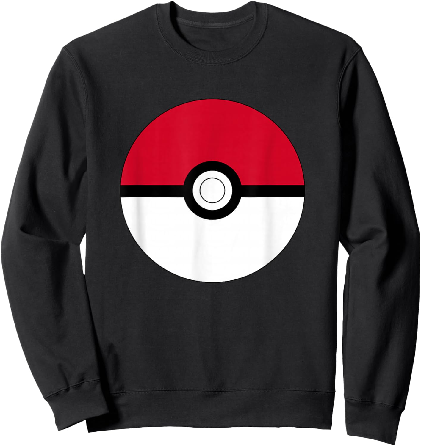 Pokémon Poké Ball Vintage Classic Red & White Logo Sweatshirt - Sweatshirt | Black