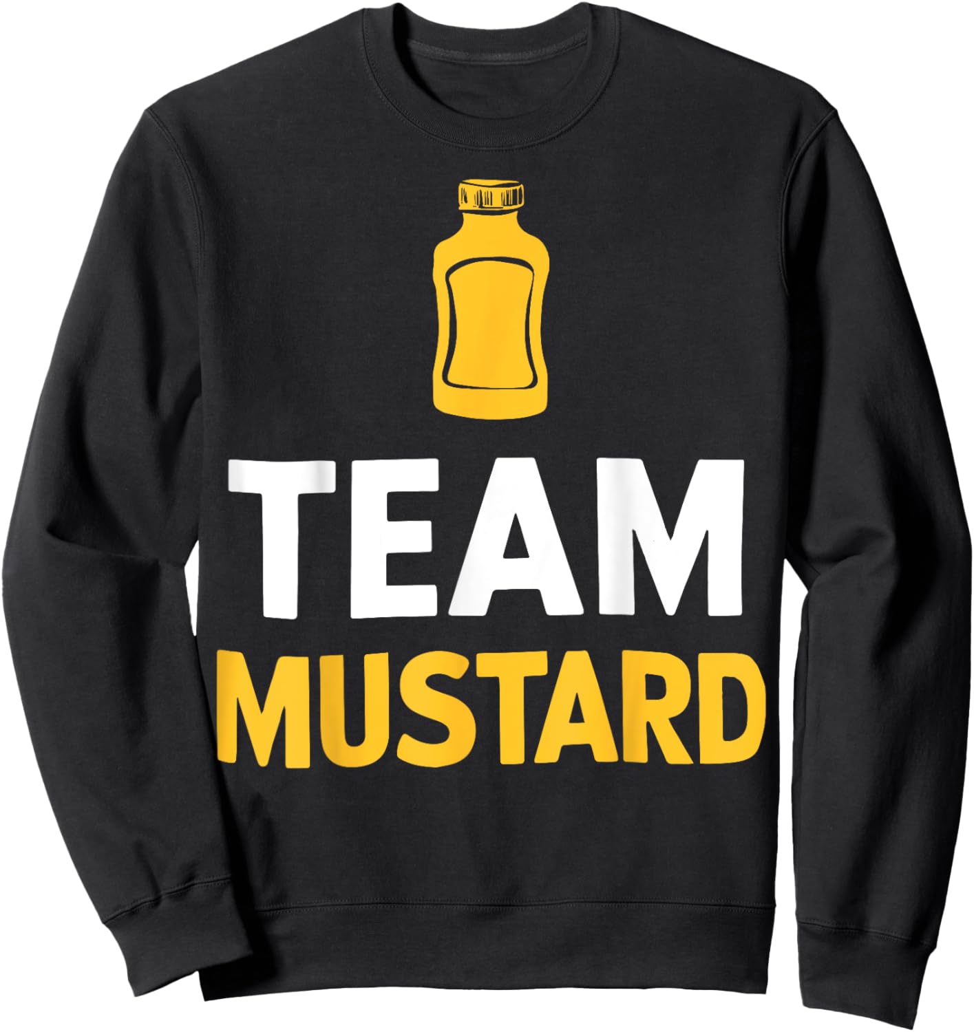 Mustard Yellow Mustard Team Mustard Sweatshirt - Sweatshirt | Black