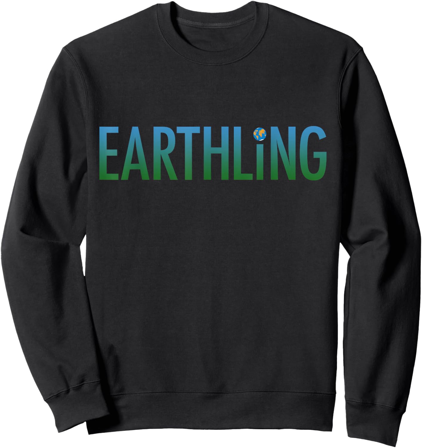 Earthling, funny ecology Sweatshirt - Sweatshirt | Black