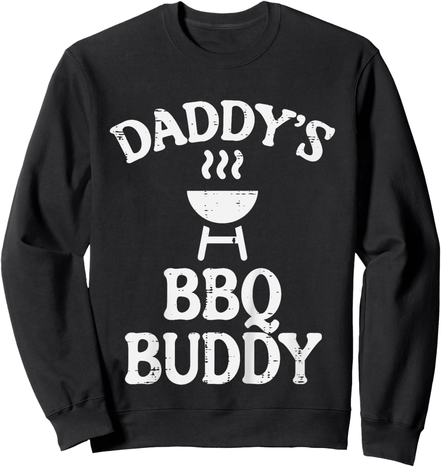 Kids Daddys Bbq Buddy Cute Barbecue Family Match Boys Girls Kids Sweatshirt - Sweatshirt | Black