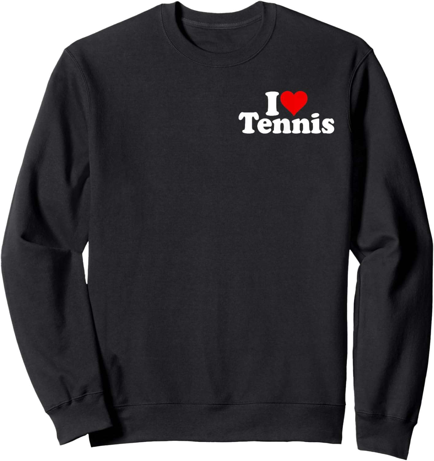 I Love Heart Tennis Sweatshirt - Sweatshirt | Black