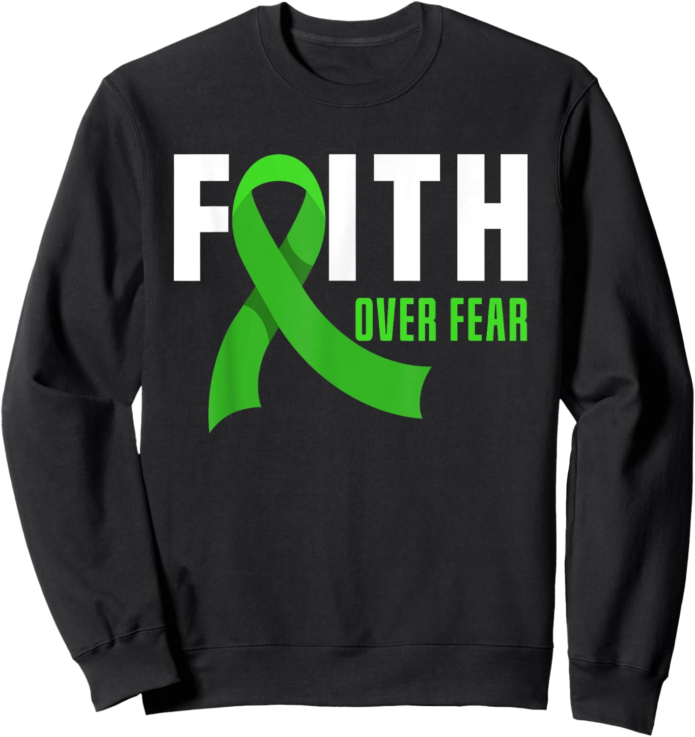 Faith God Fear Traumatic Brain Injury Awareness TBI Warrior Sweatshirt - Sweatshirt | Black