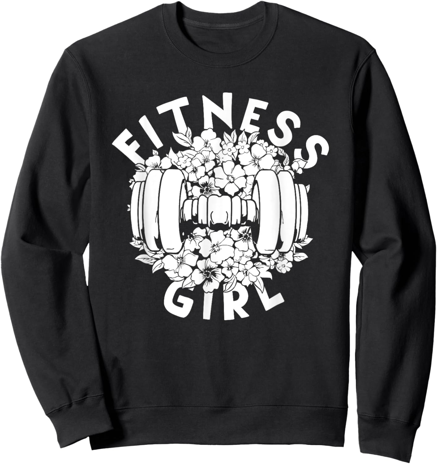 Workout Gym Training - Exercise Fitness Girl Sweatshirt - Sweatshirt | Black