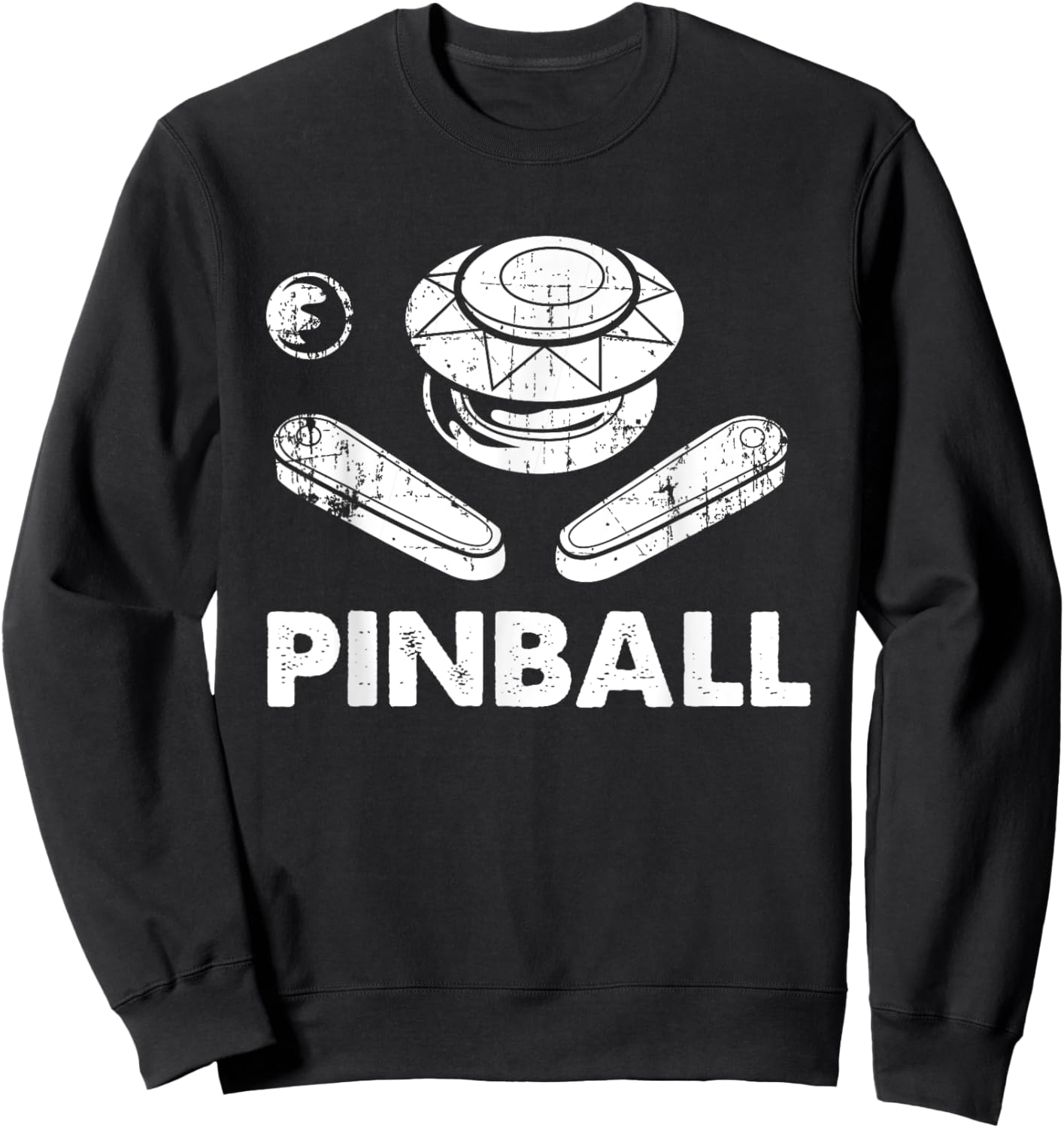 Vintage Pinball Funny Pinballer Machine Flipping Ball Lovers Sweatshirt - Sweatshirt | Black