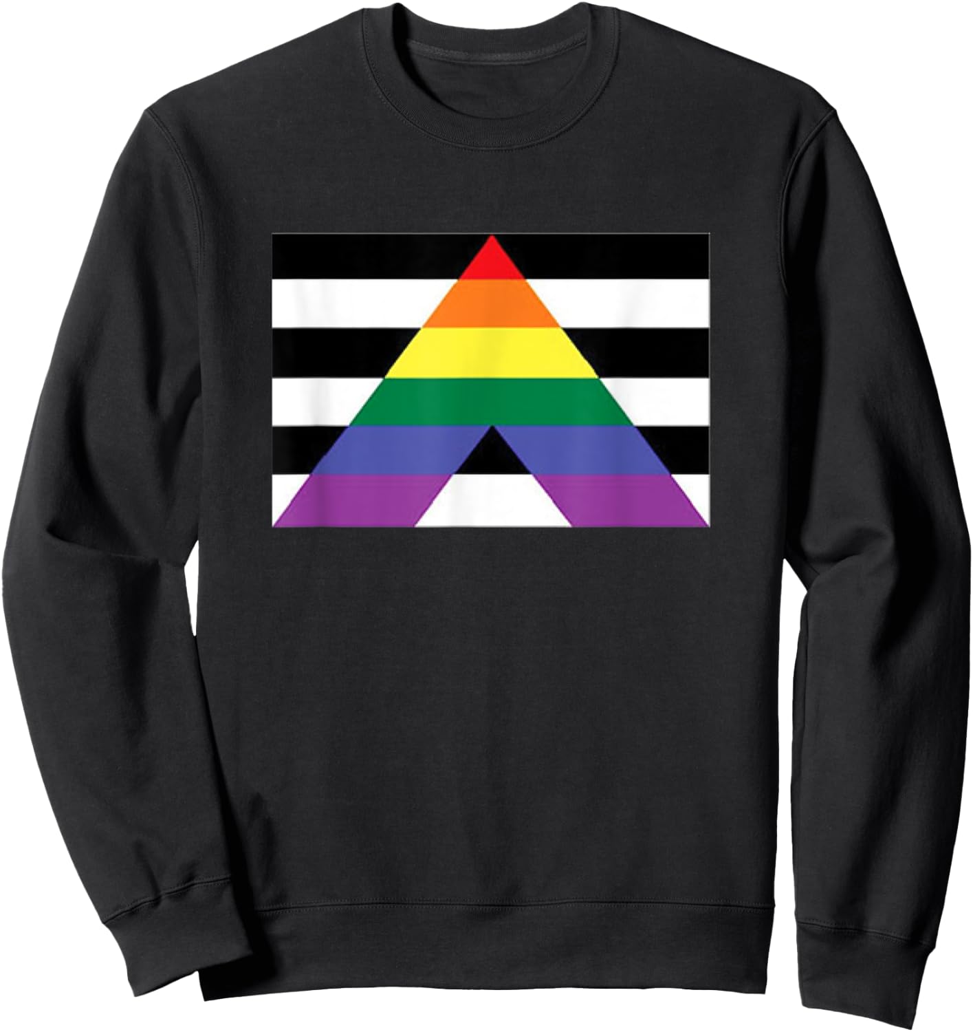 Pride Flag Shirt - Straight Ally Pride Flag Sweatshirt - Sweatshirt | Black