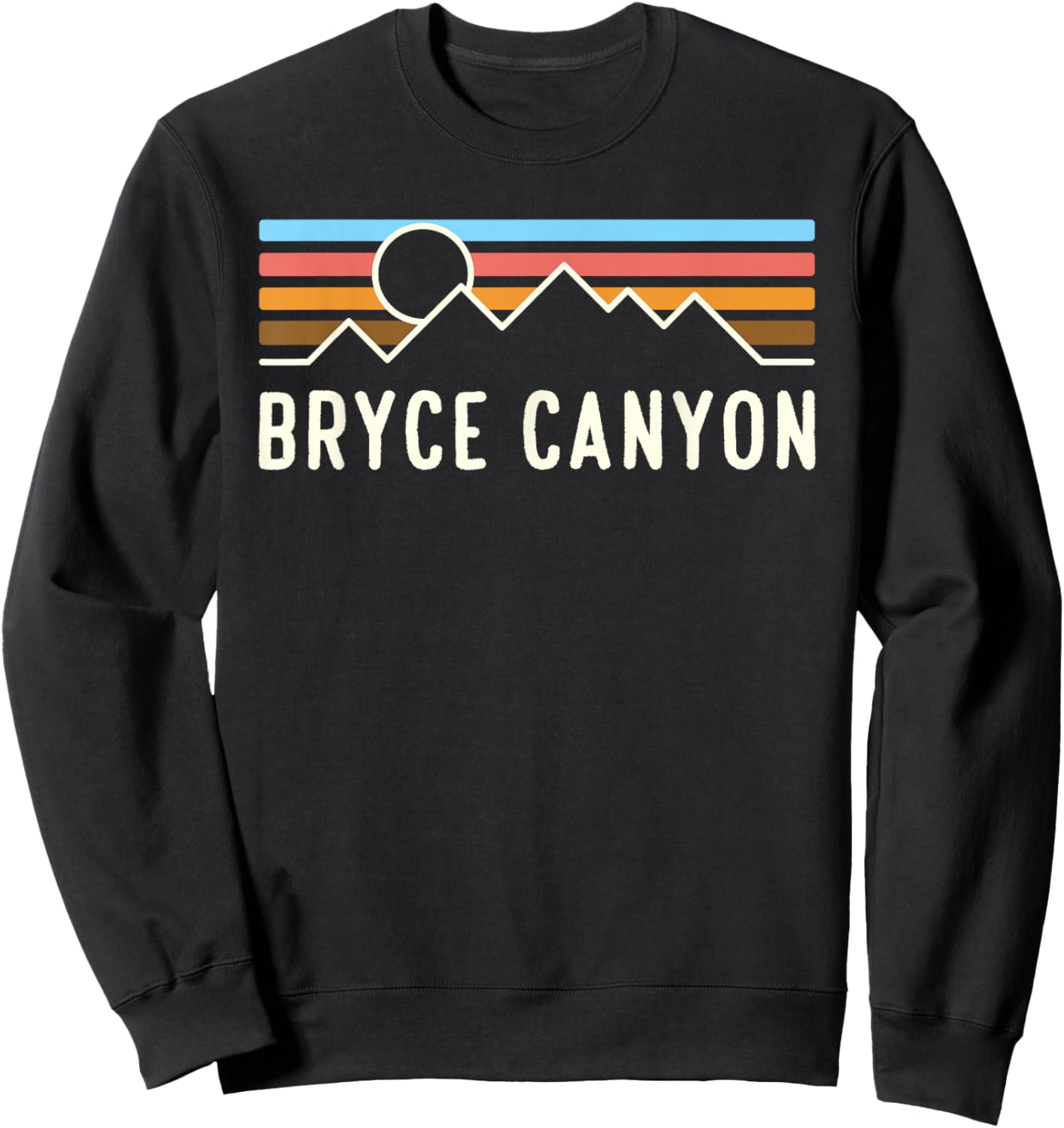 Bryce Canyon National Park Retro Mountain camping souvenir Sweatshirt - Sweatshirt | Black
