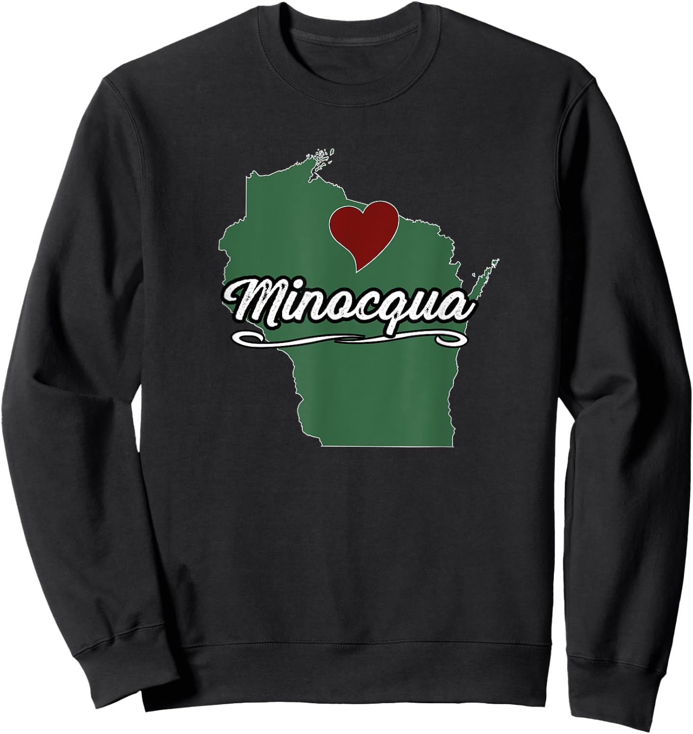 Minocqua - Wisconsin | City - City Souvenir WI US Sweatshirt - Sweatshirt | Black