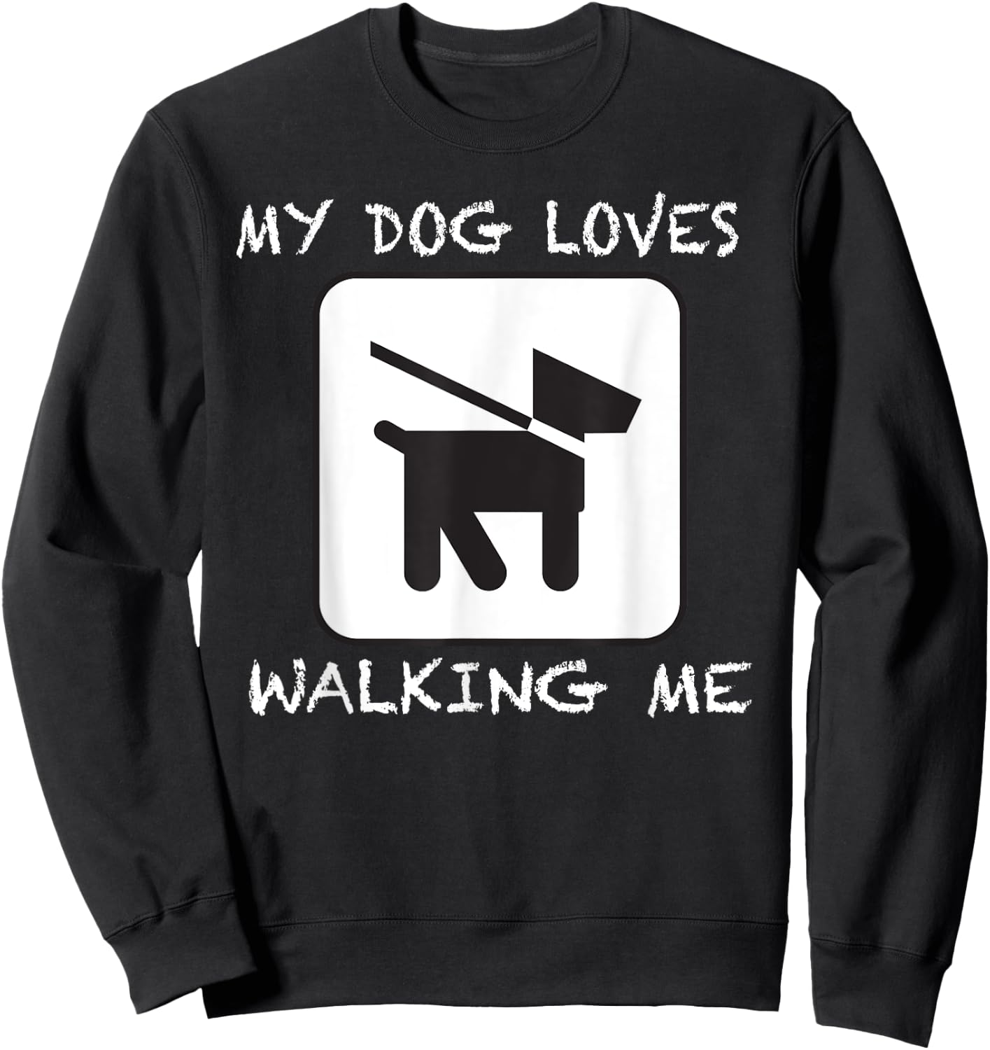Funny Dog Walker T Shirt Cute Pet Lover Gift Men Women Kids Sweatshirt - Sweatshirt | Black