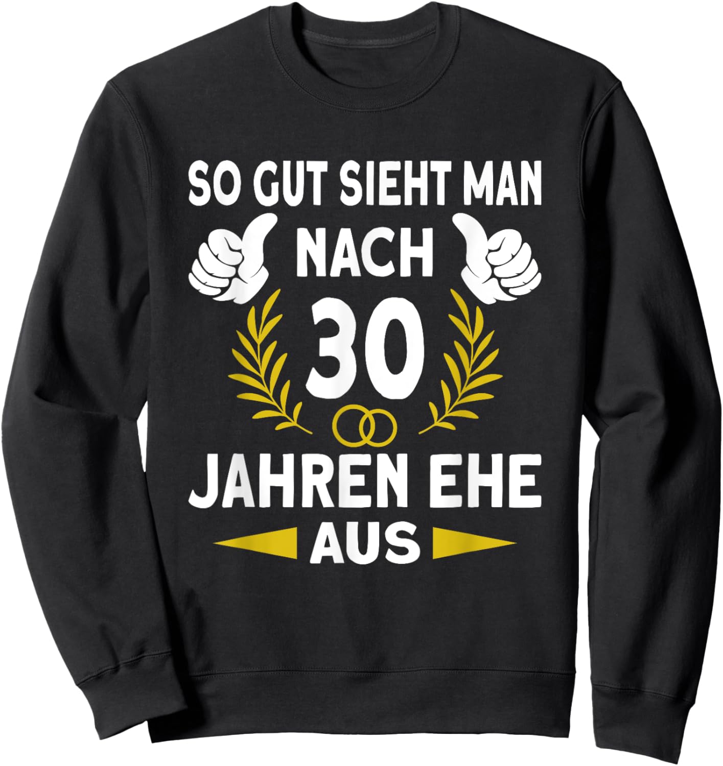 Ehemann Ehefrau 30 Hochzeitstag Perlenhochzeit Sweatshirt - Sweatshirt | Black