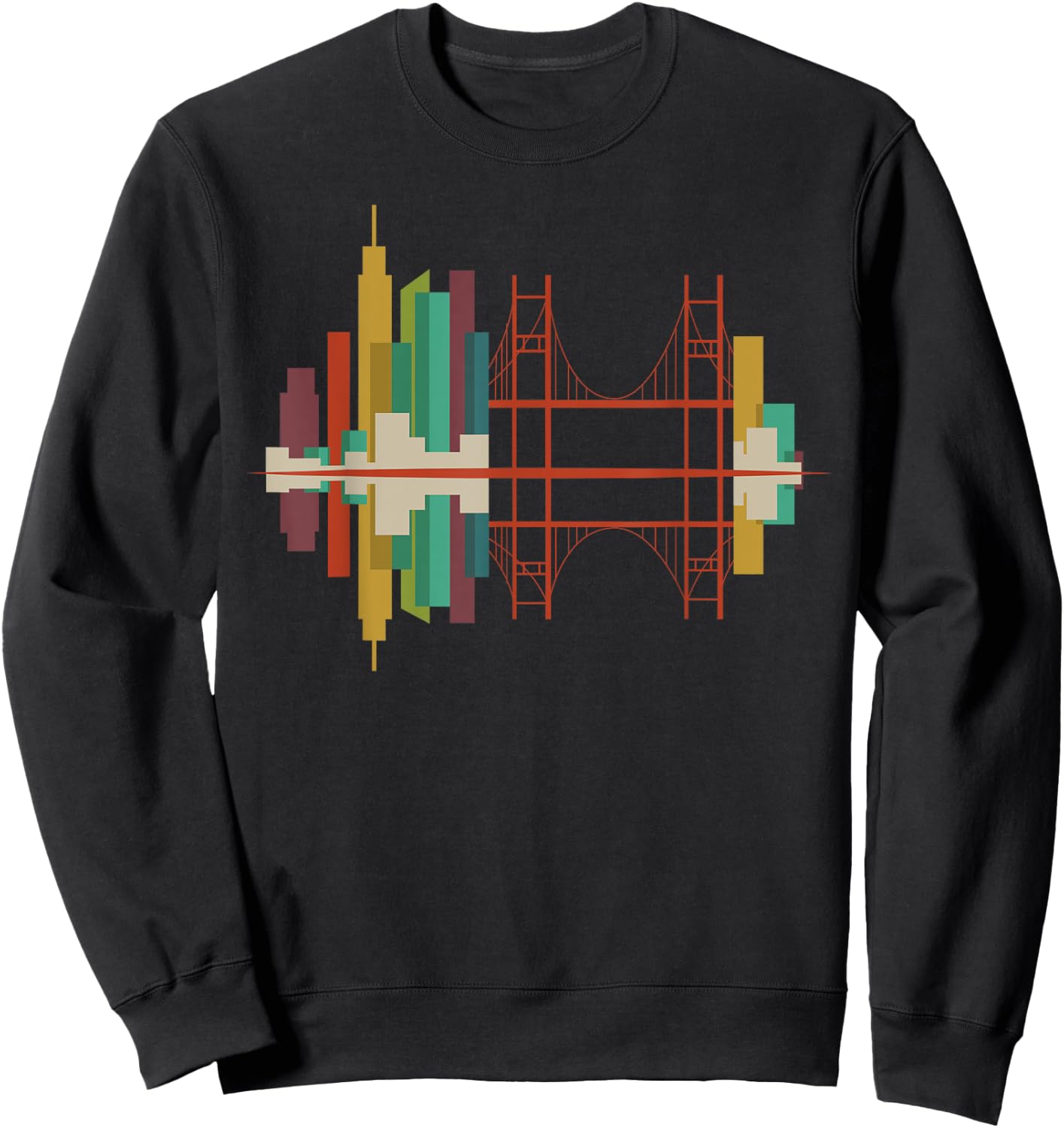 San Francisco Skyline Abstract SF Skyline t Shirt Sweatshirt - Sweatshirt | Black