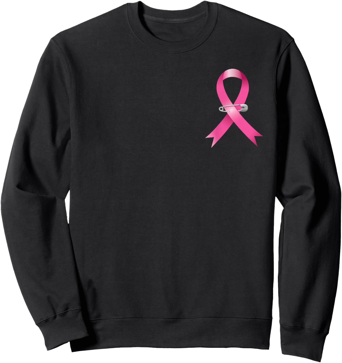 Pink Ribbon Breast Cancer Awareness Sweatshirt - Sweatshirt | Black