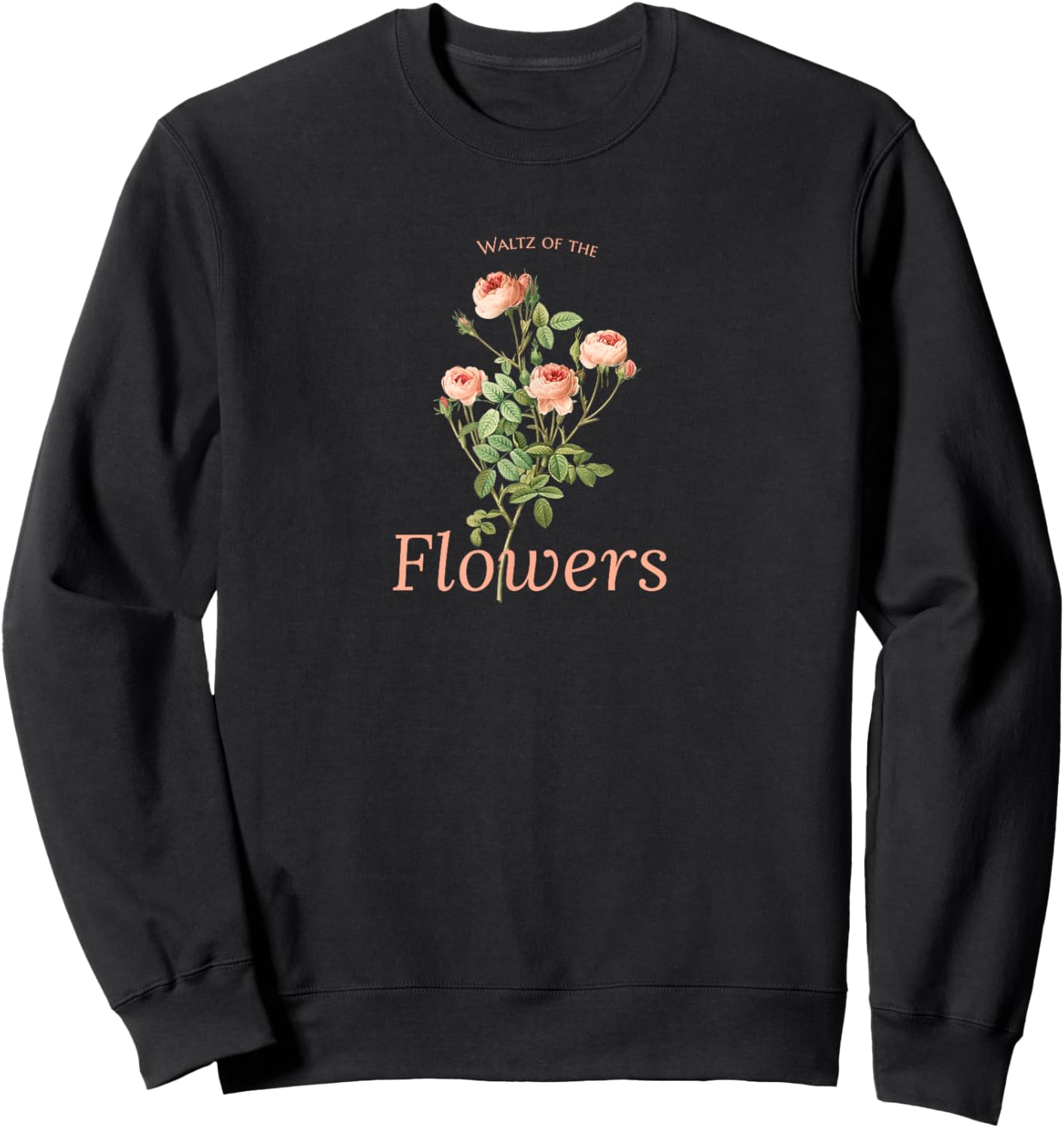 Nutcracker Christmas Waltz of the Flowers Ballerina Graphic Sweatshirt - Sweatshirt | Black
