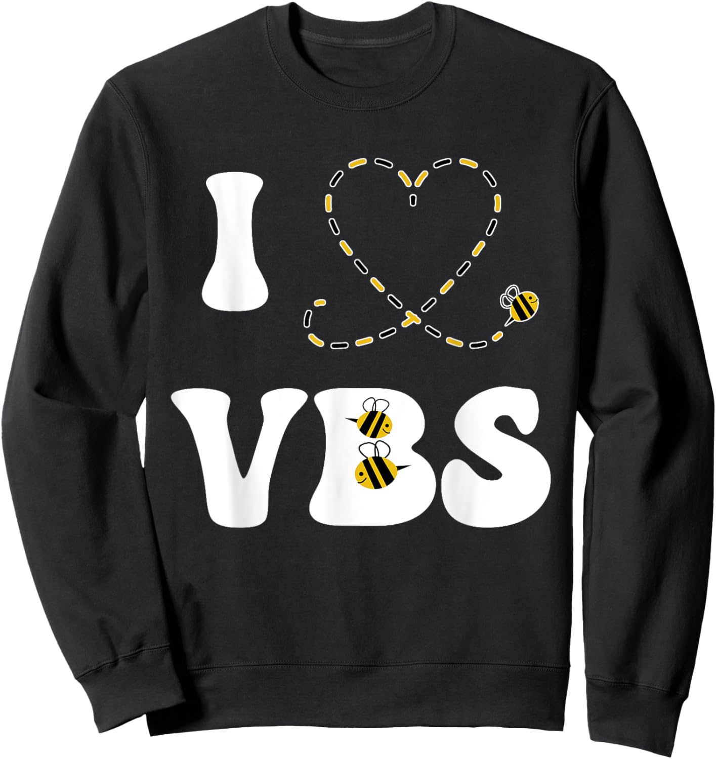 I Love VBS 2025 Vacation Bible School Bumble Bee VBS Team Sweatshirt - Sweatshirt | Black
