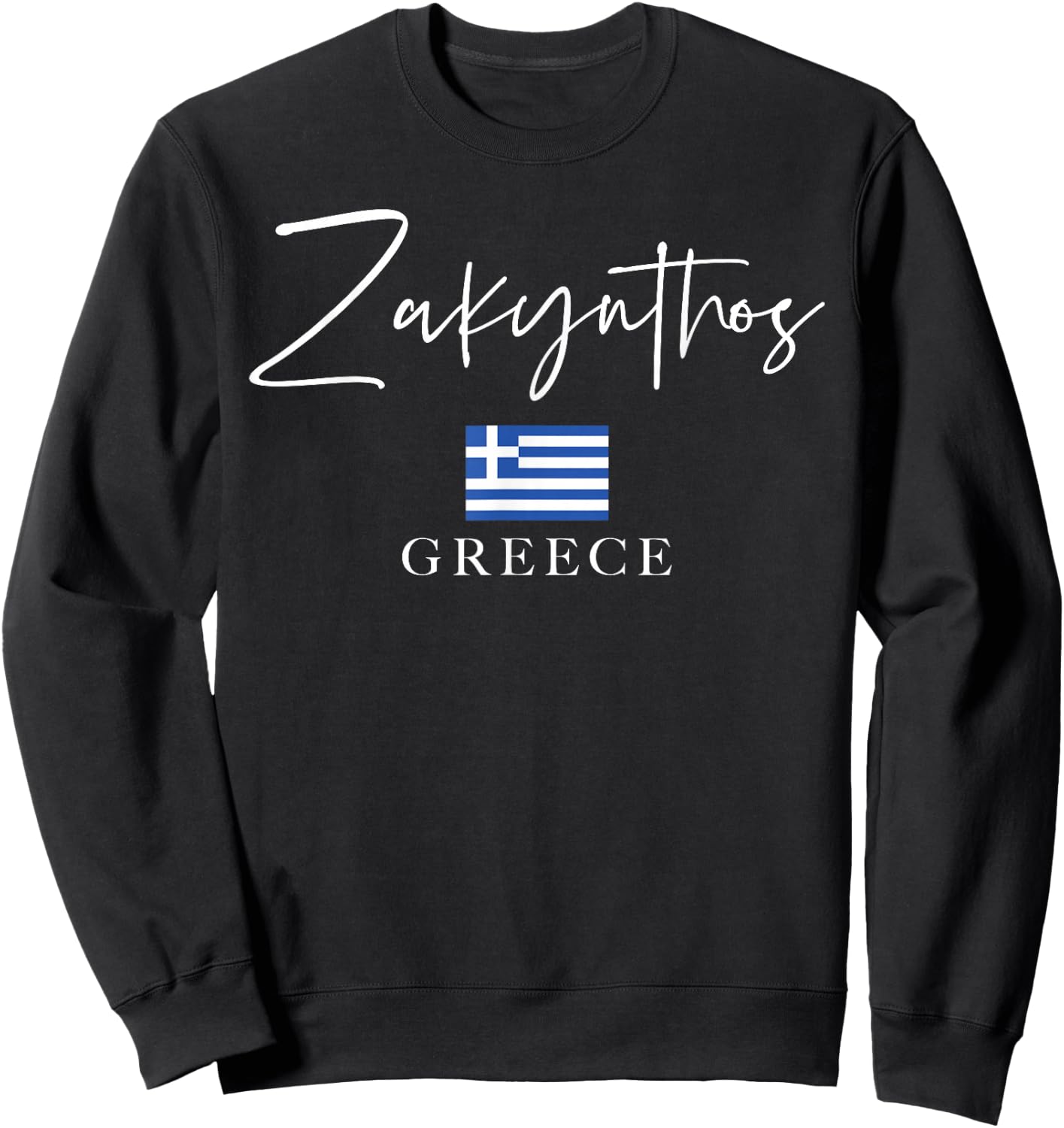 Greece Flag Vacation - Island Zakynthos Sweatshirt - Sweatshirt | Black