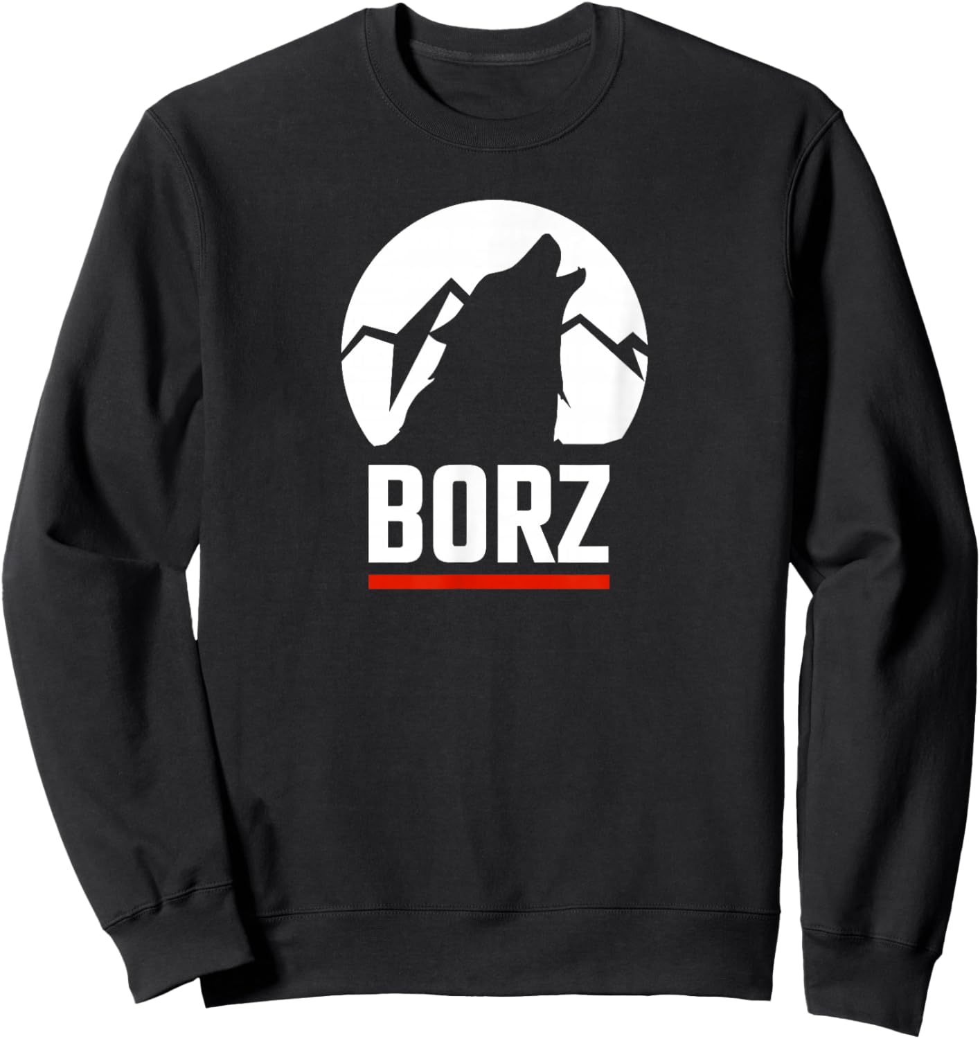 Chechen Borz Wolve Chechnya Chechen Mountain Sweatshirt - Sweatshirt | Black
