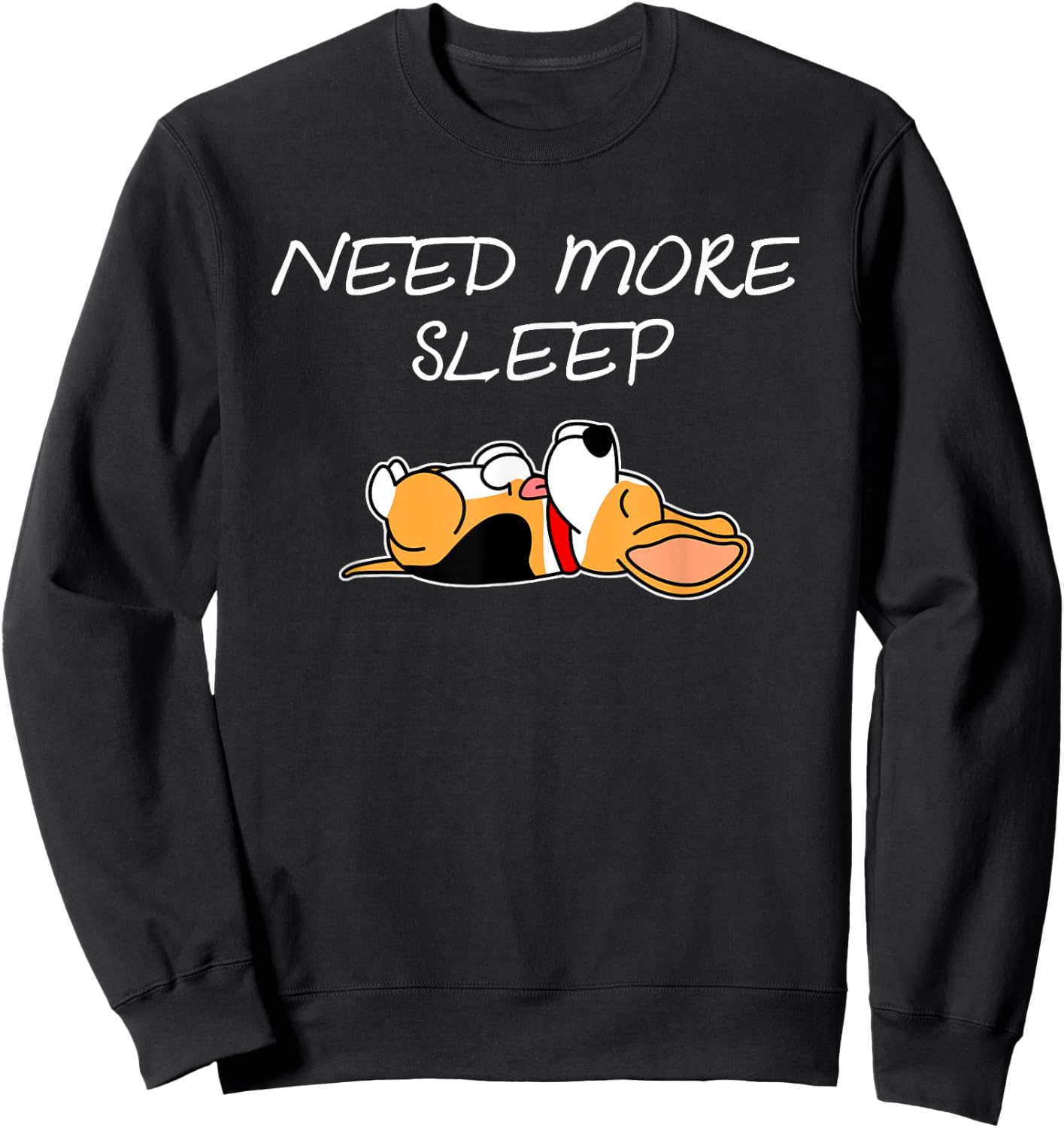 Beagle Dog Puppy Need more Sleep Beagle Pajama for Bedtime Sweatshirt - Sweatshirt | Black