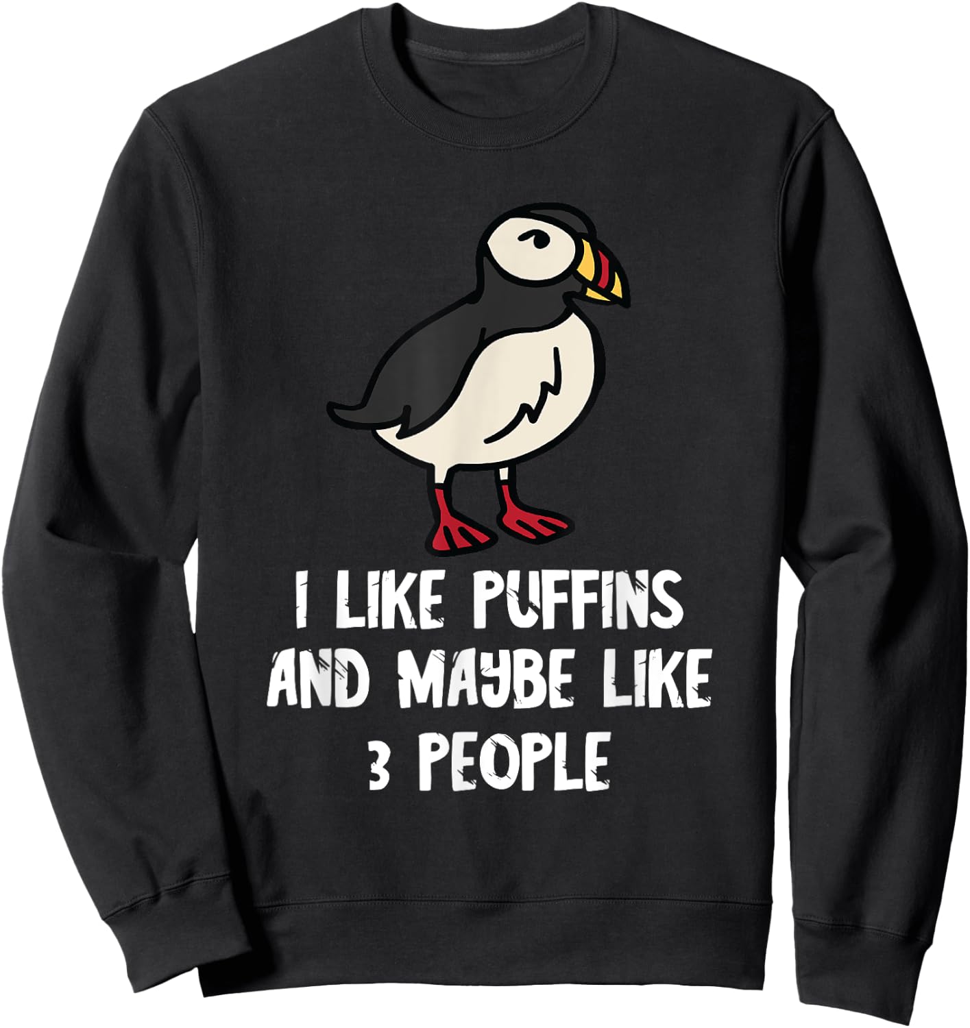 Puffin I Like Puffins Iceland Animal Puffin Bird Lover Sweatshirt - Sweatshirt | Black