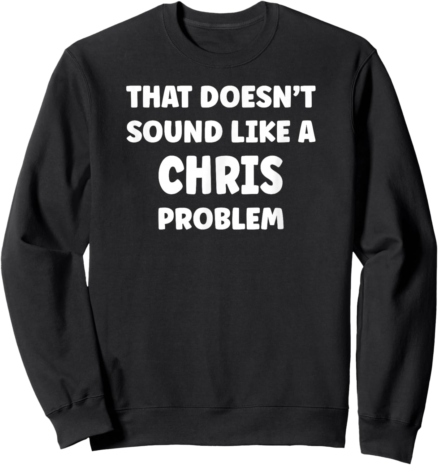 Retro Gift Gift CHRIS Personalized Custom Boys CHRIS Name Sweatshirt - Sweatshirt | Black
