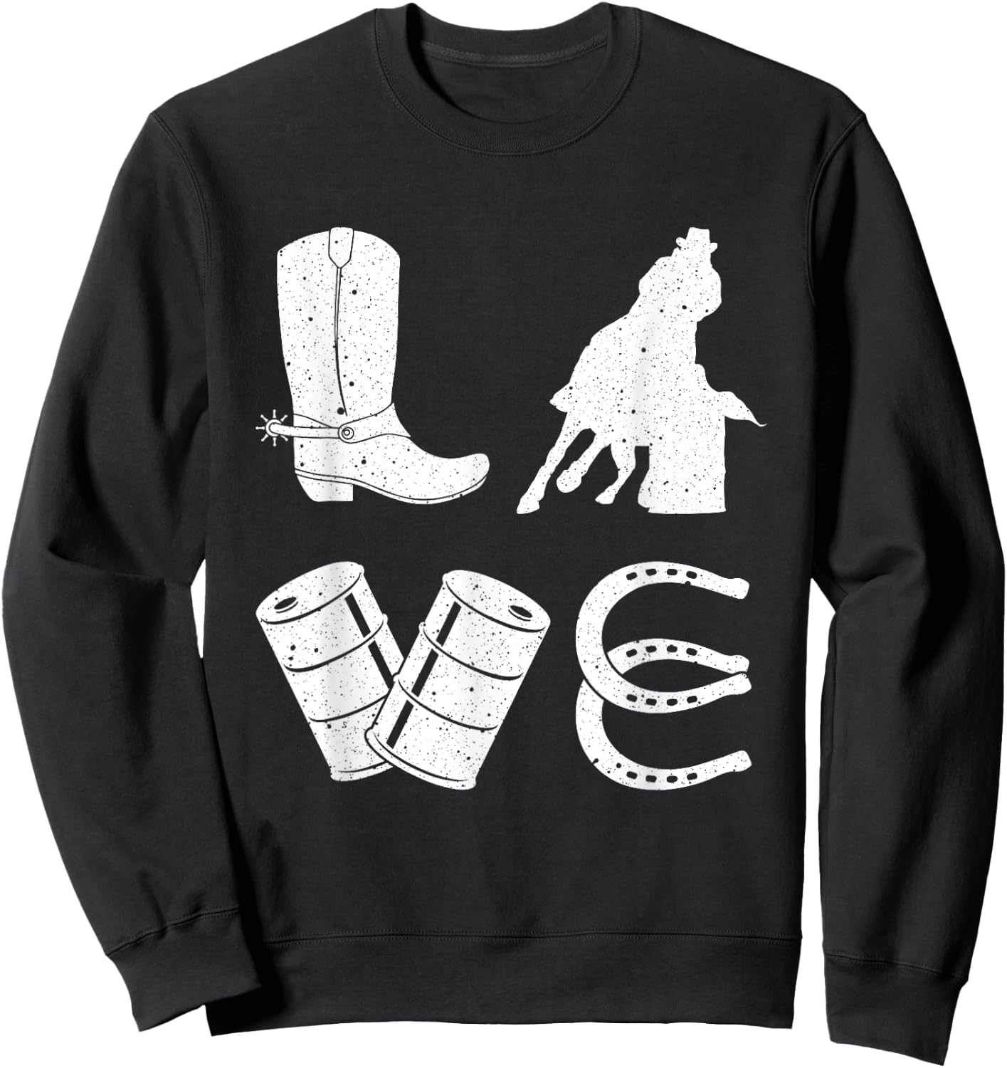 Cool Barrel Racing Gift Girls Rodeo Show Lovers Sweatshirt - Sweatshirt | Black