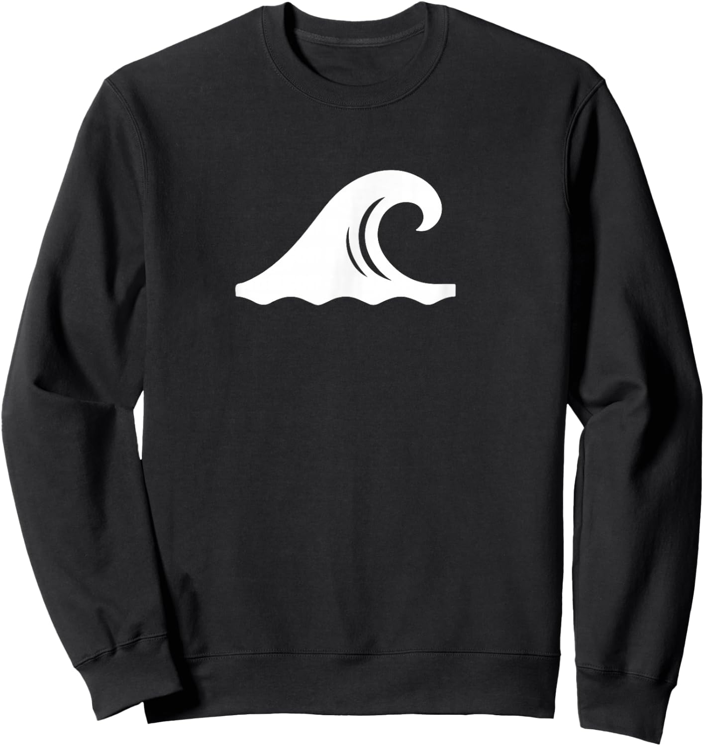 Cool Waves Symbol: Surfer / Surfing / Surf / Coastal Beach Men Women Sweatshirt - Sweatshirt | Black