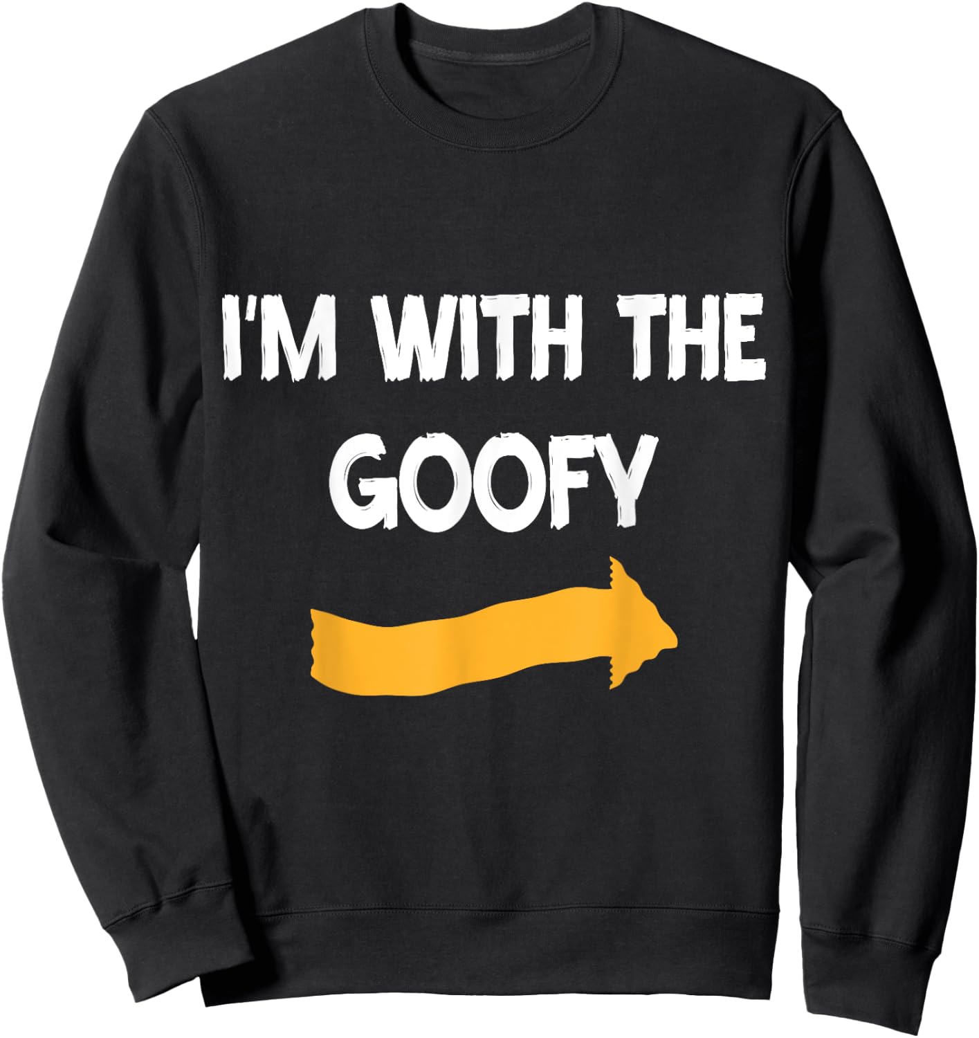 I'm With Goofy Halloween Costume Funny Couples Matching Sweatshirt - Sweatshirt | Black