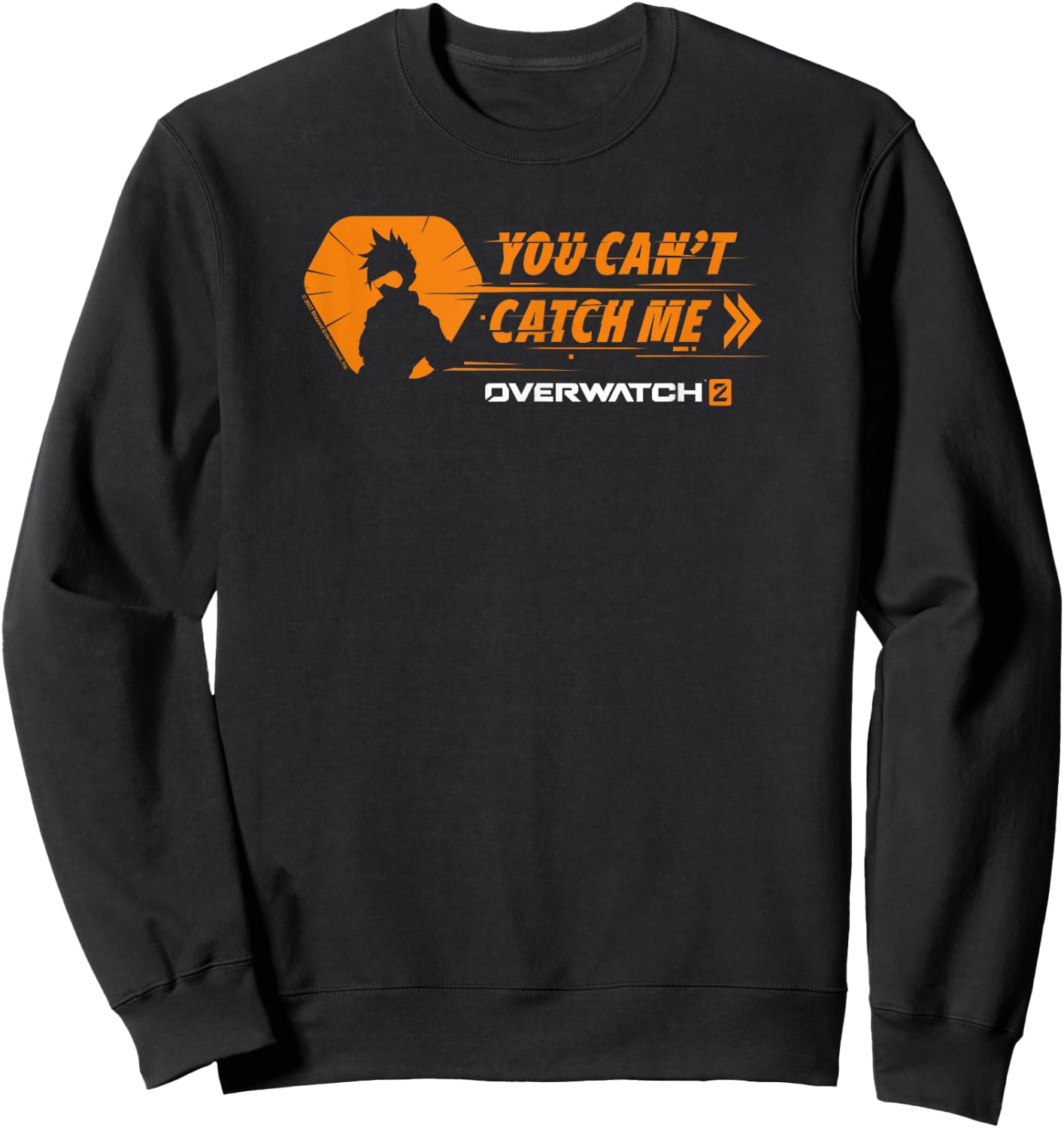 Overwatch 2 You Can't Catch Me Tracer Logo Sweatshirt - Sweatshirt | Black