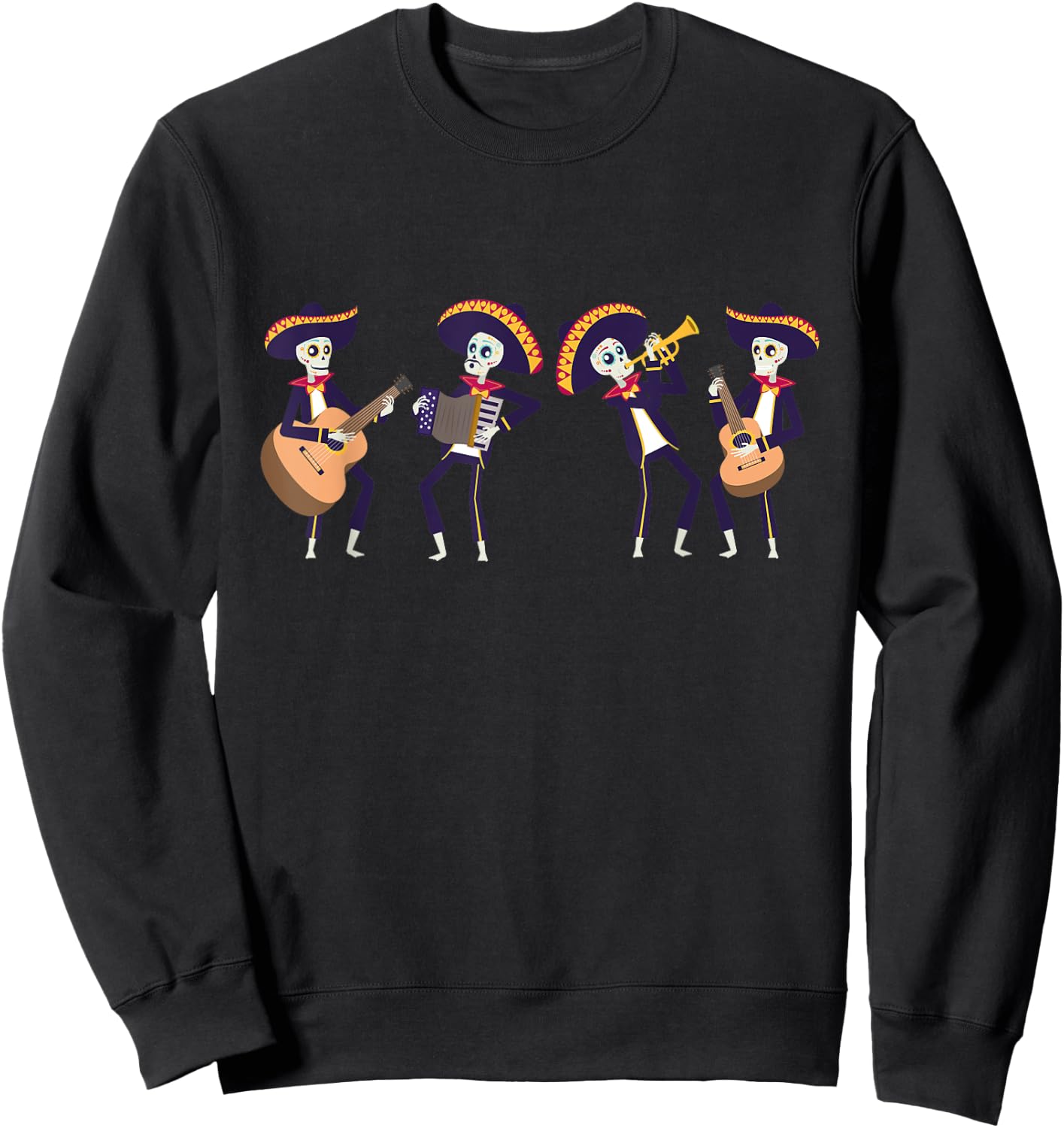 Mariachi Band Halloween Sweatshirt - Sweatshirt | Black