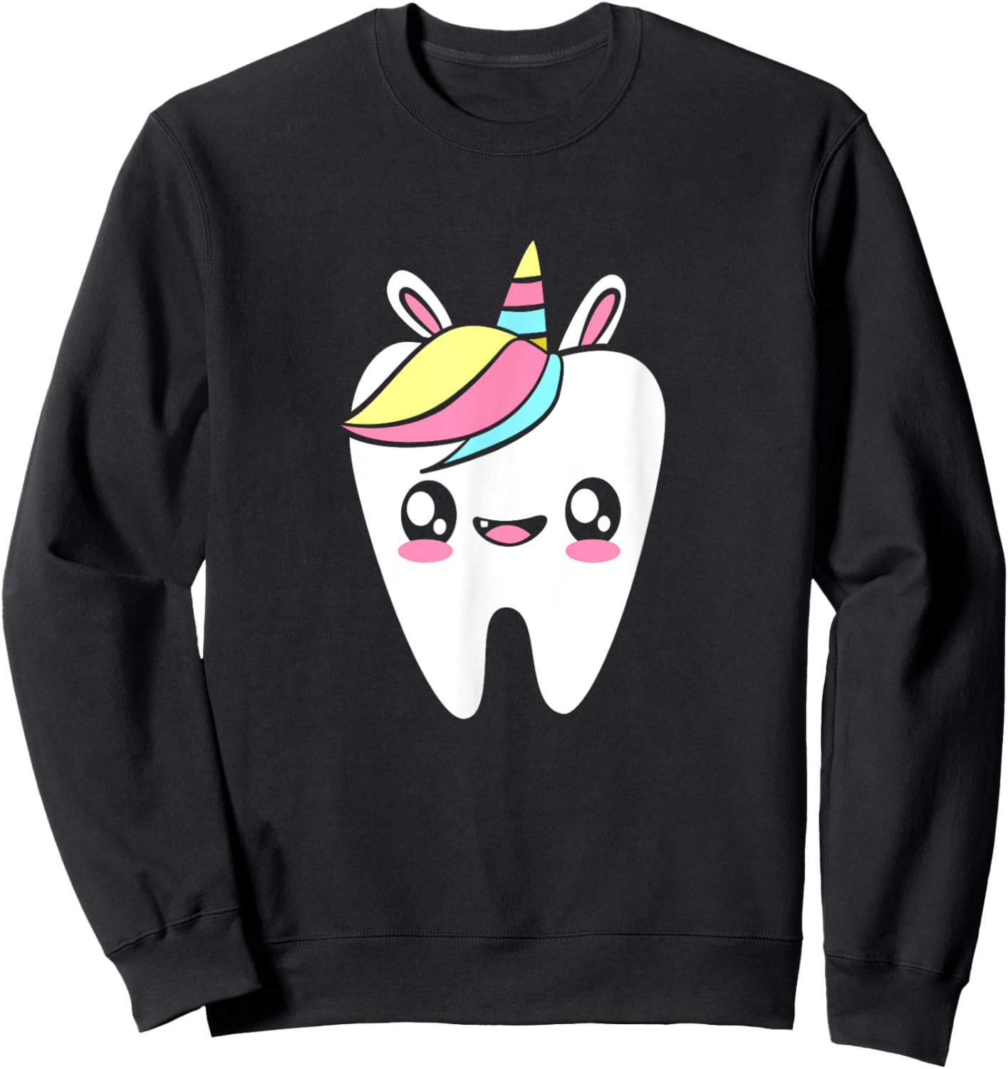 Tooth Fairy Squad Dental Rainbow Unicorn Sweatshirt - Sweatshirt | Black