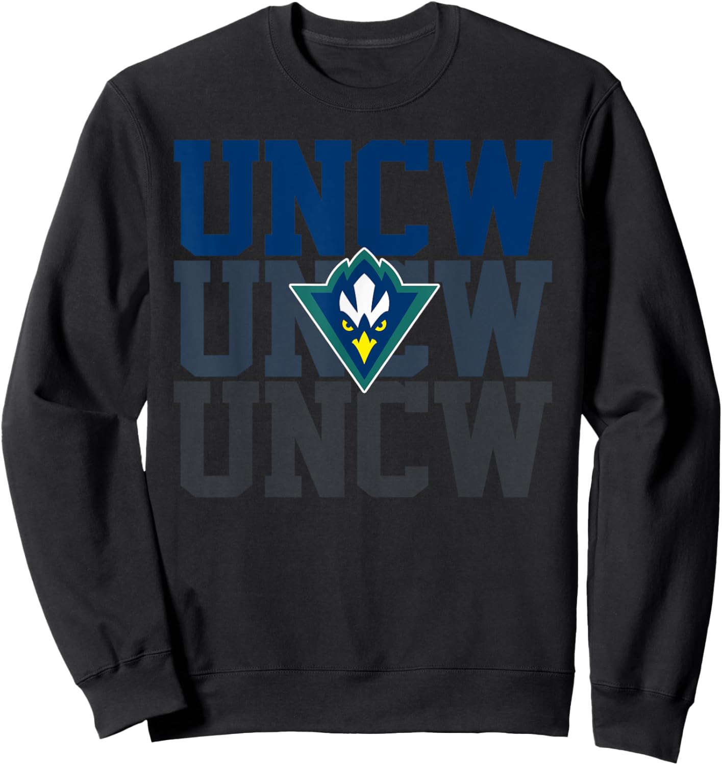 UNCW Arch Vintage Retro College Sports Women Sweatshirt - Sweatshirt | Black